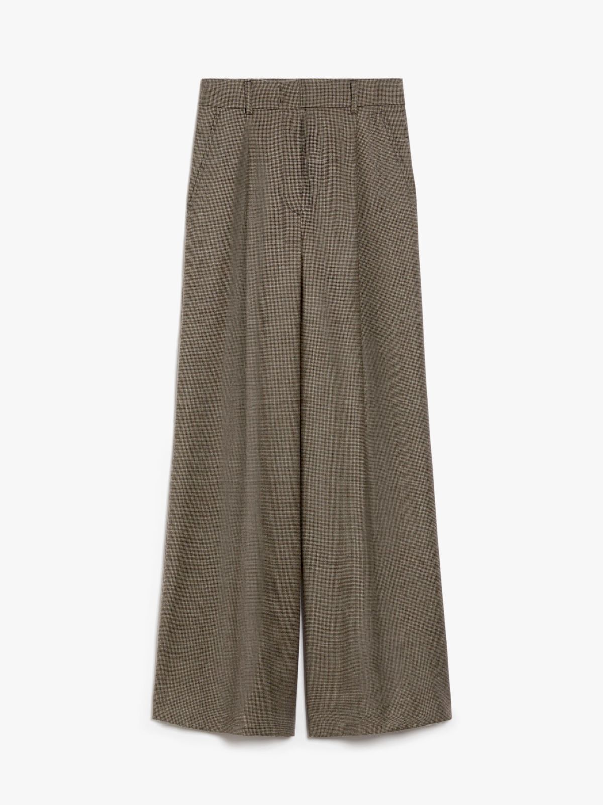 Wool flannel palazzo trousers