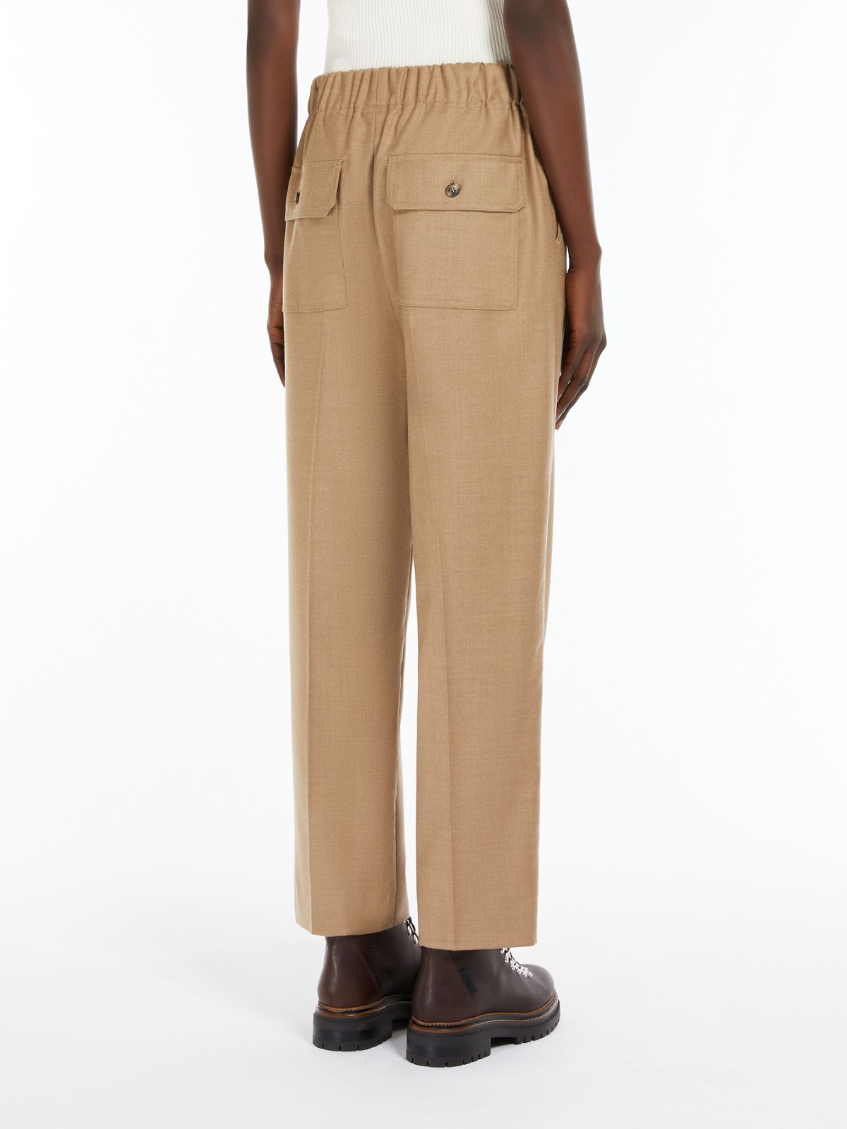 Comfort-fit flannel trousers