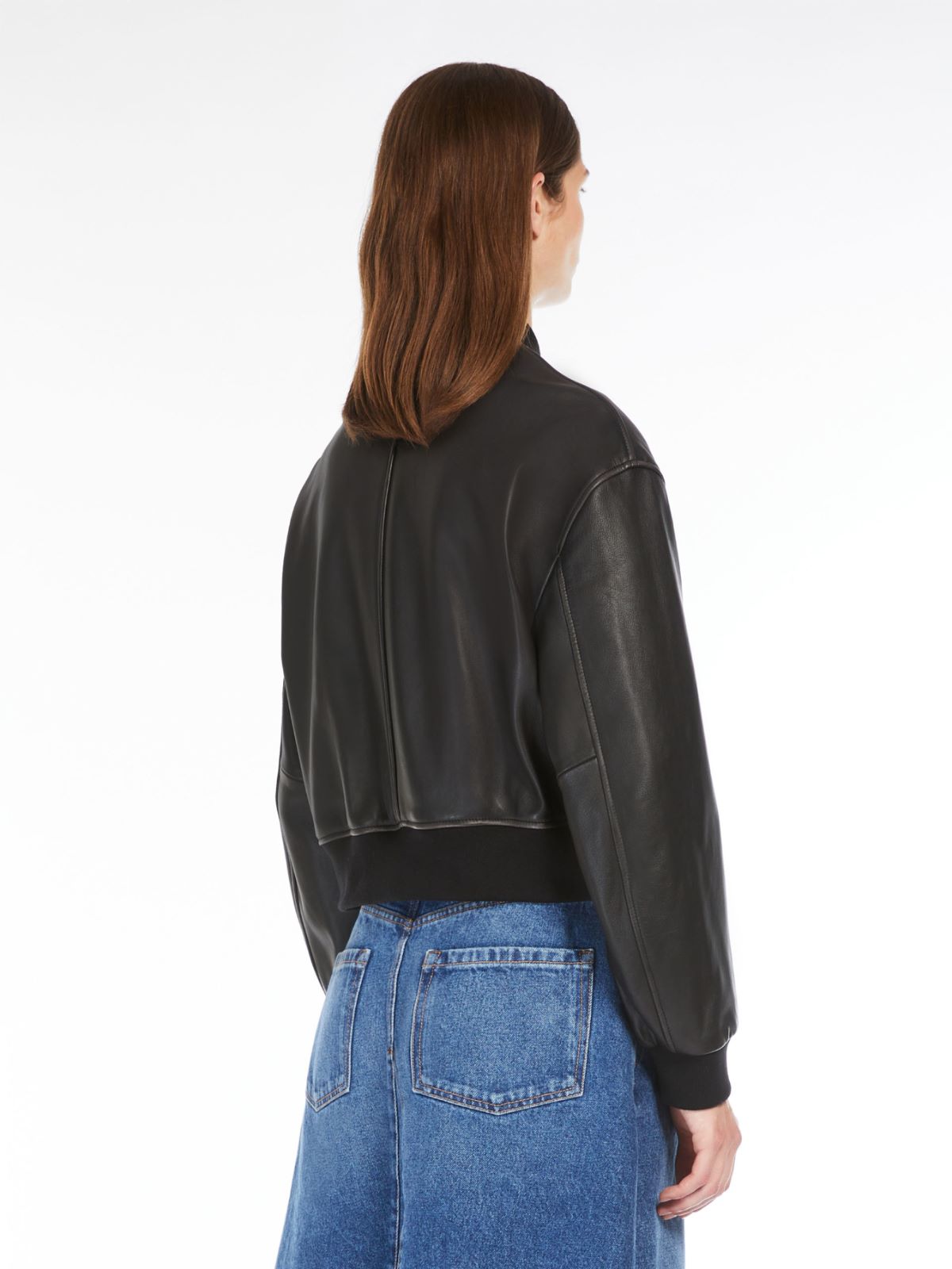 Nappa leather bomber jacket