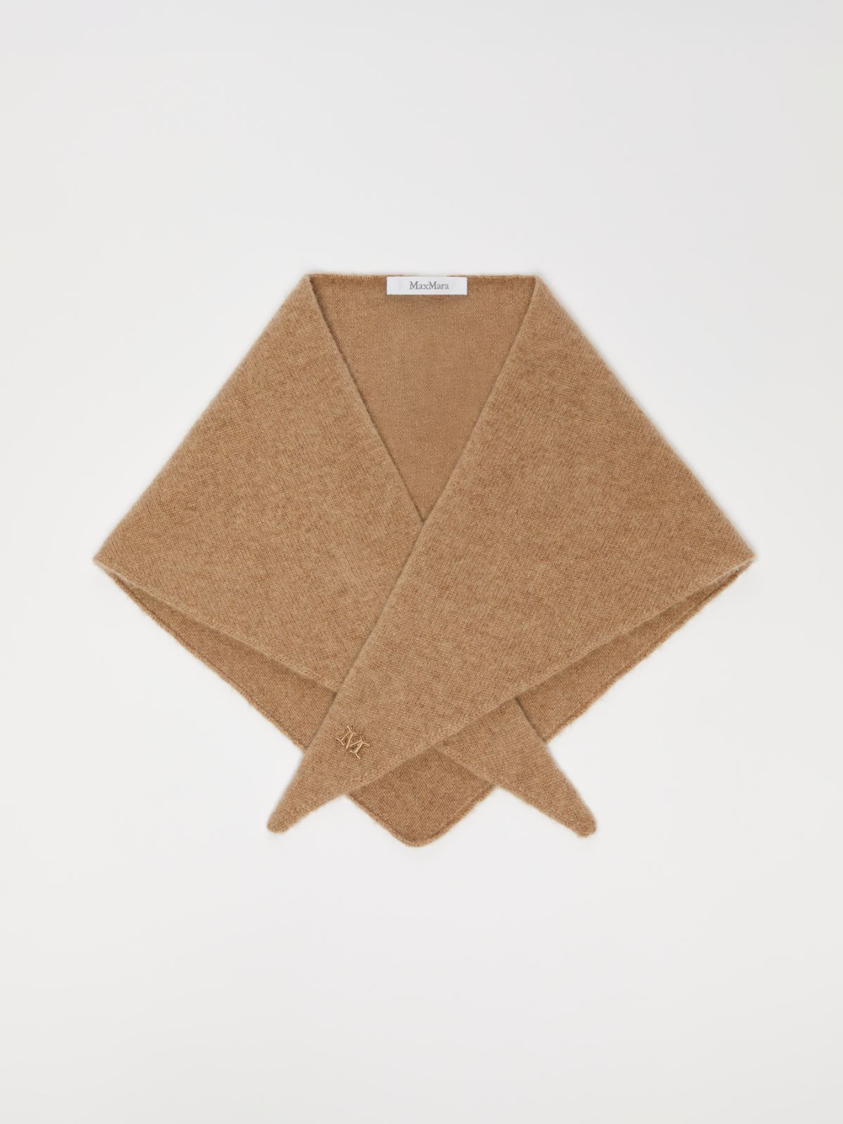 Triangular wool and cashmere scarf