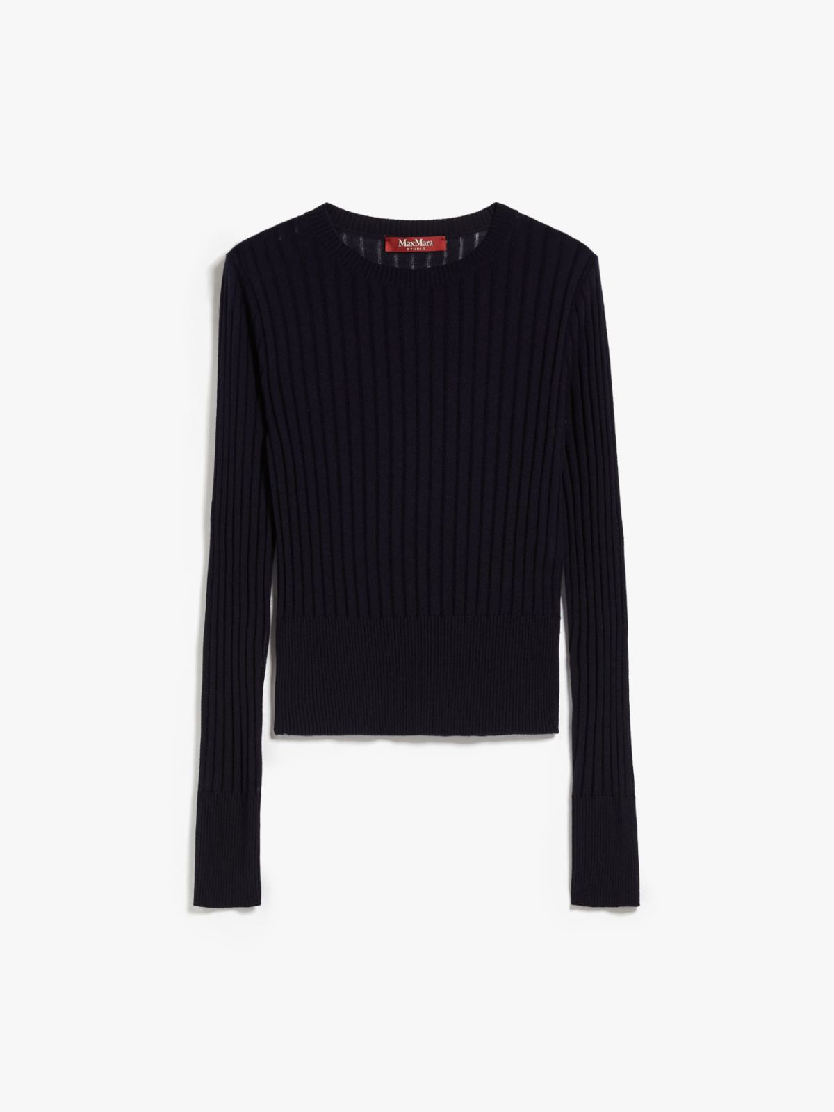 Wool and silk crew neck sweater
