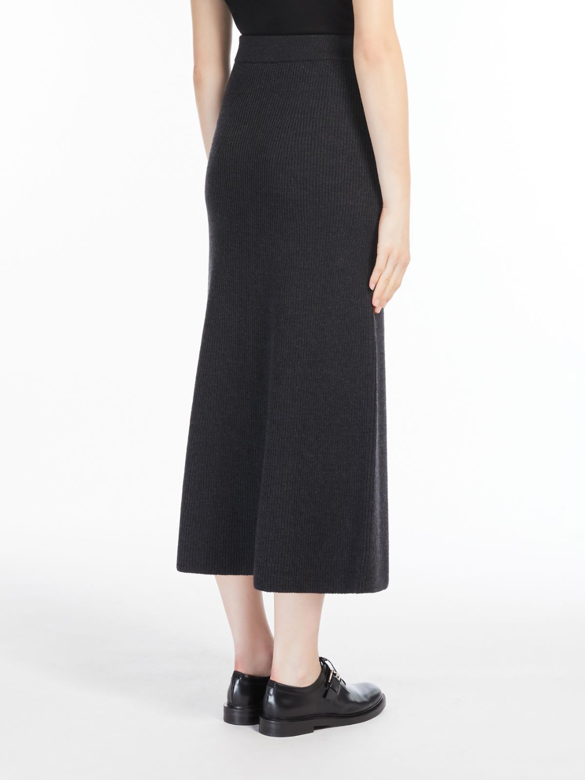 Wool flared skirt