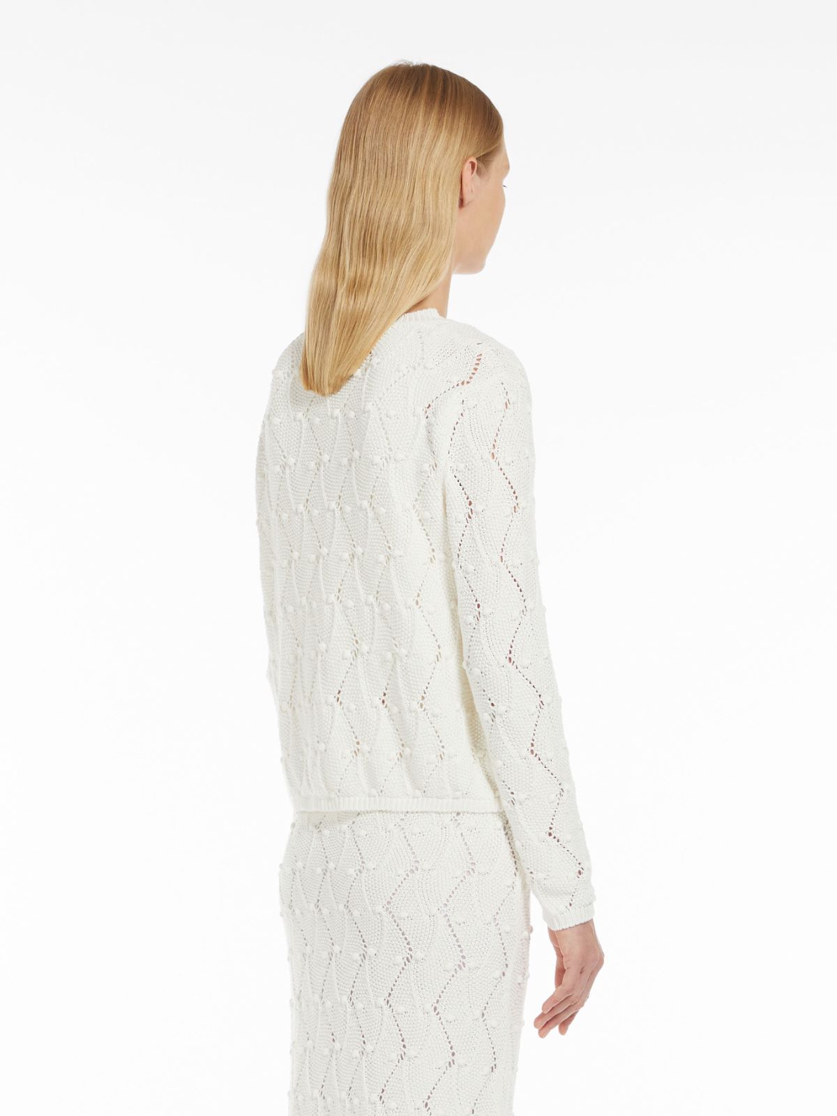 Argyle cotton-blend cardigan