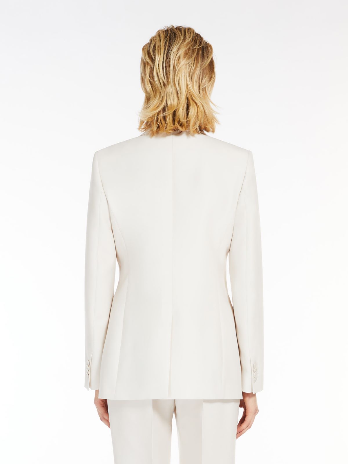 Wool and silk duchess satin blazer