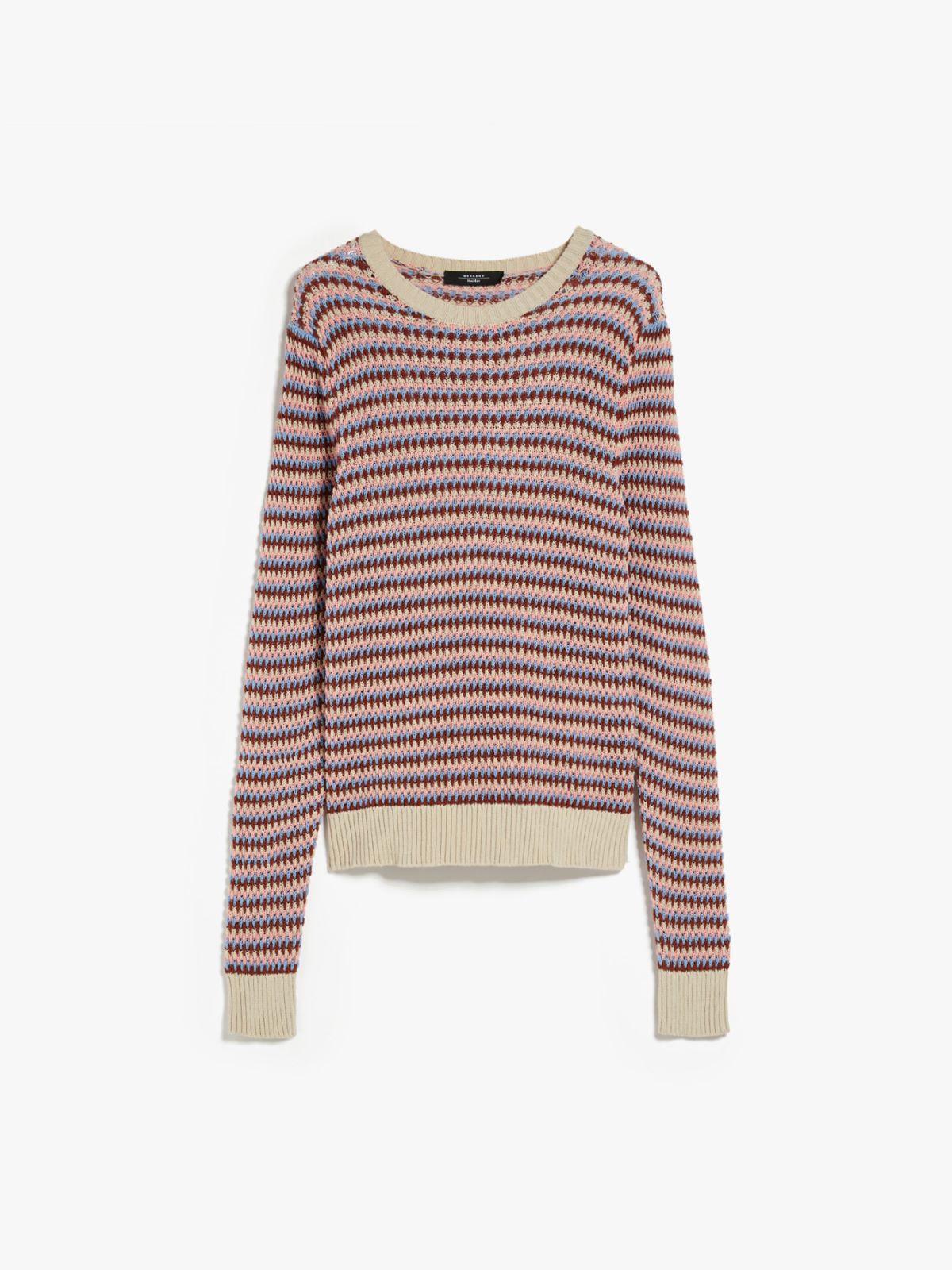 Striped cotton crew-neck sweater
