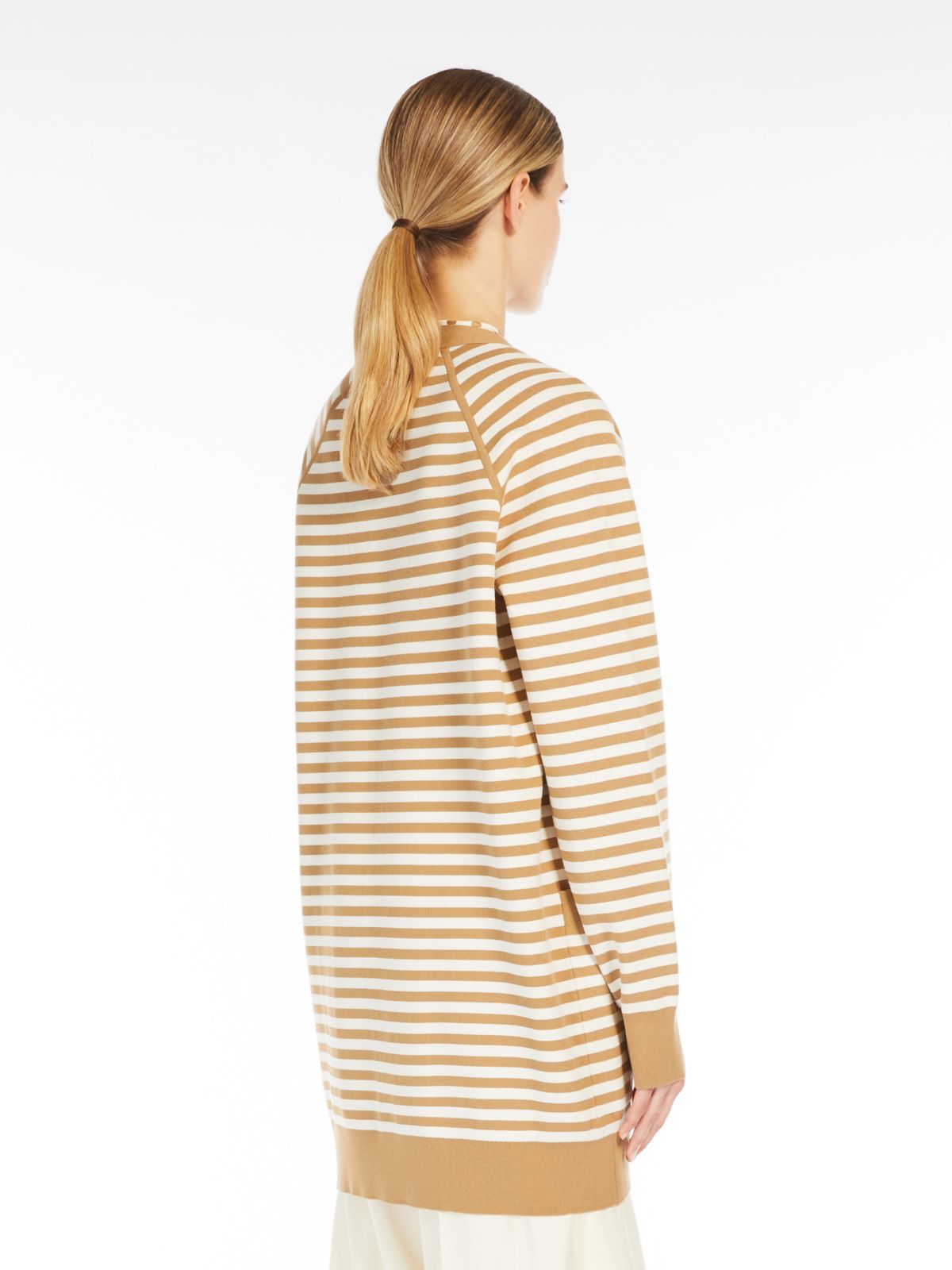 Jacquard viscose cardigan