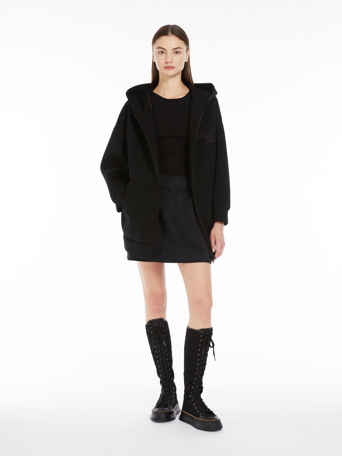 Oversized technical-jersey sweatshirt