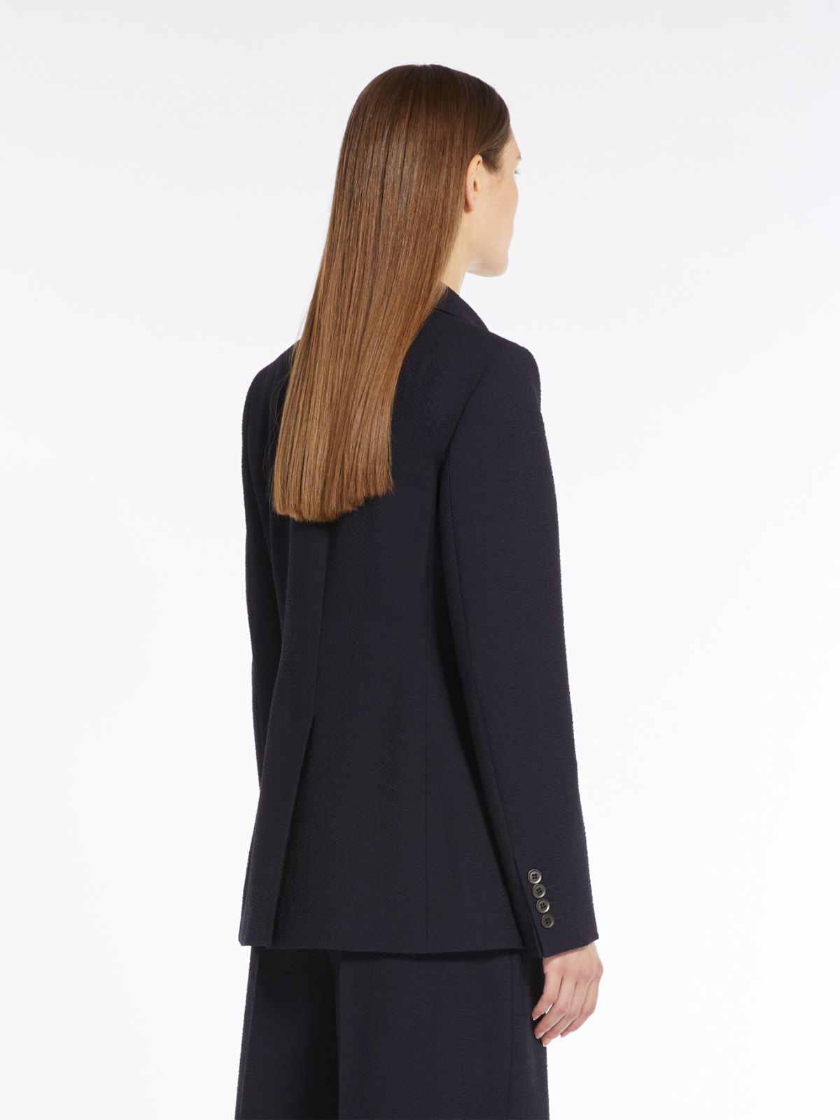 Wool blend double-breasted blazer