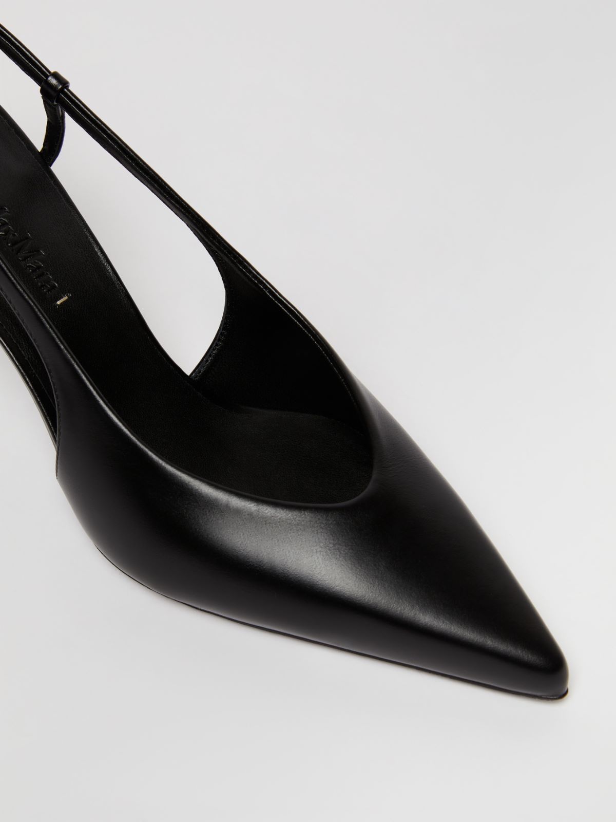 Leather slingback heels