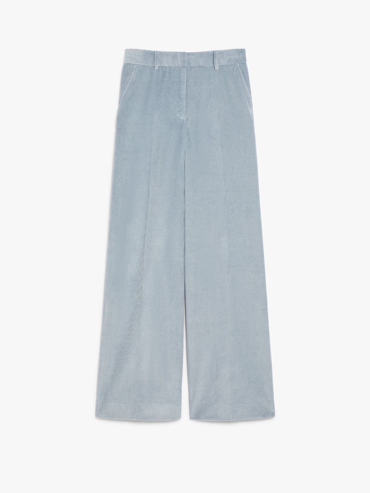 Wide-leg velvet trousers