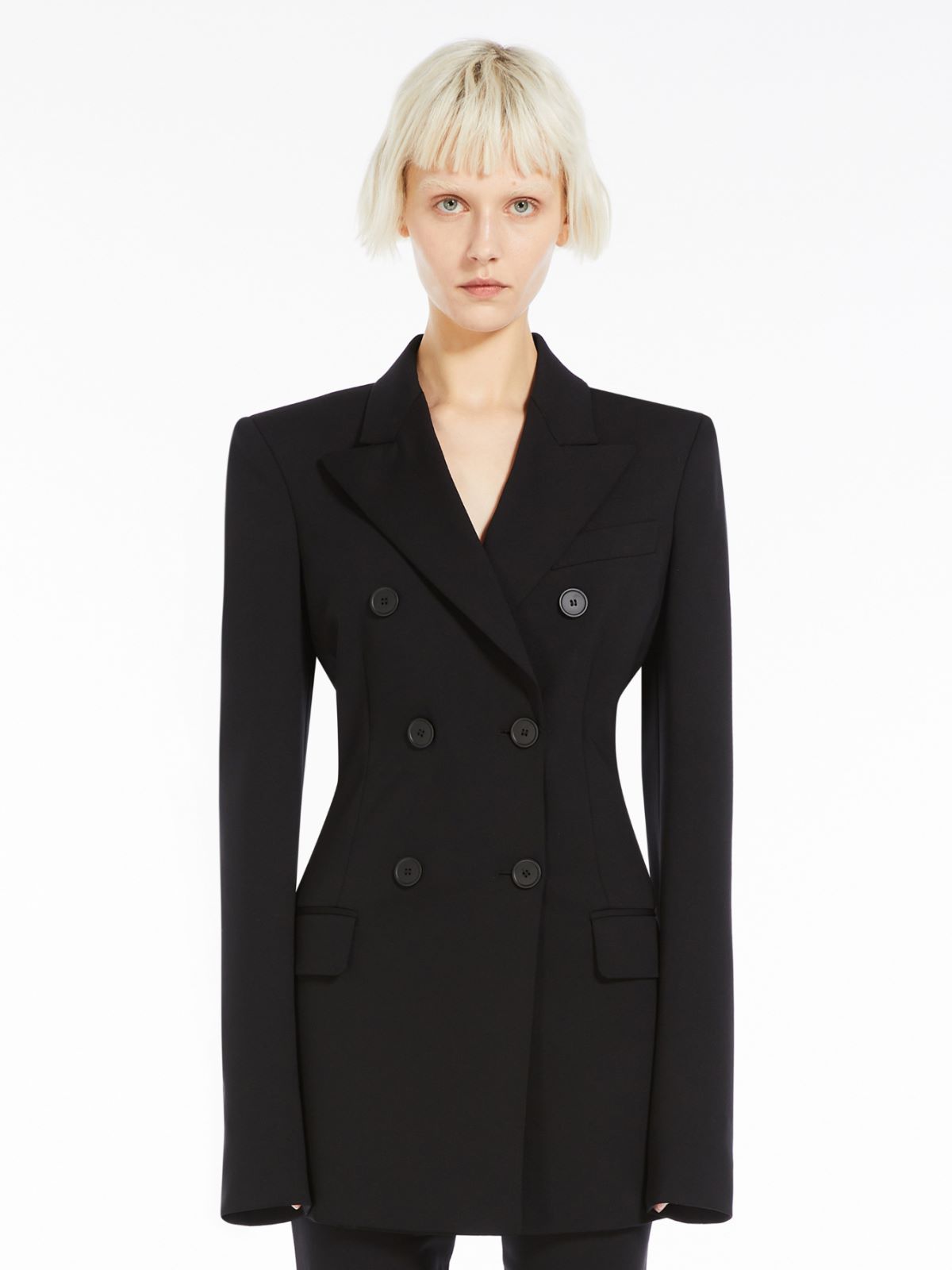 Scuba-look jersey blazer