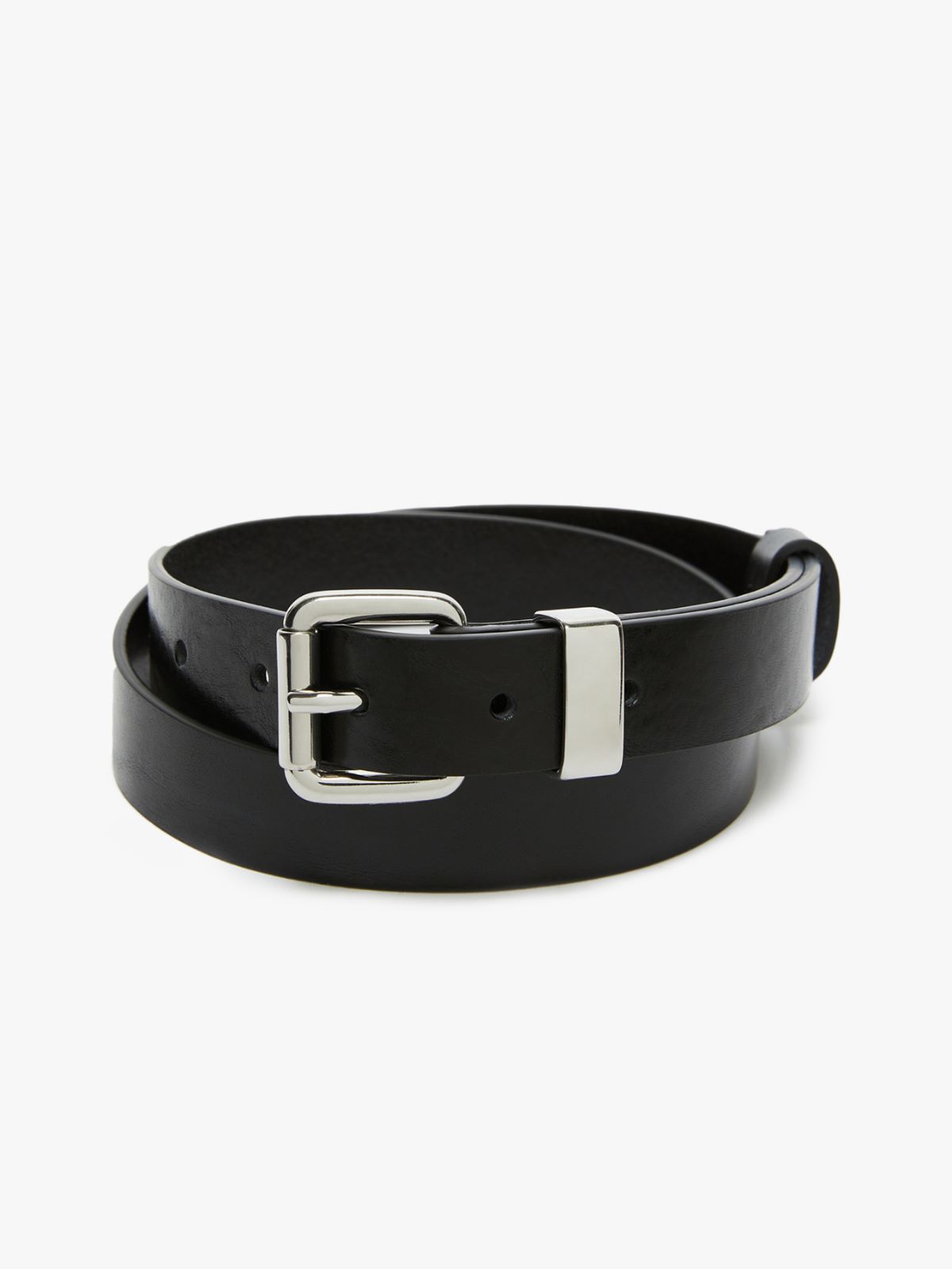 Thin leather belt