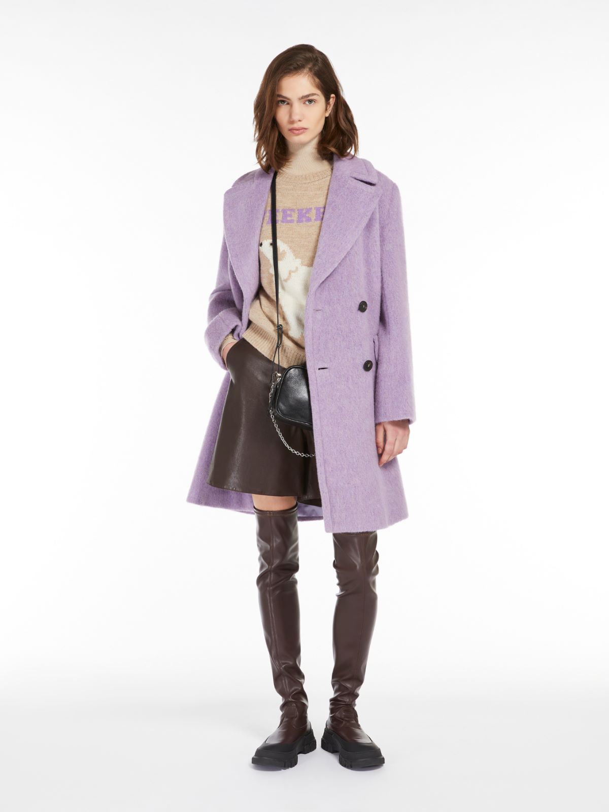 Nappa leather Bermuda shorts