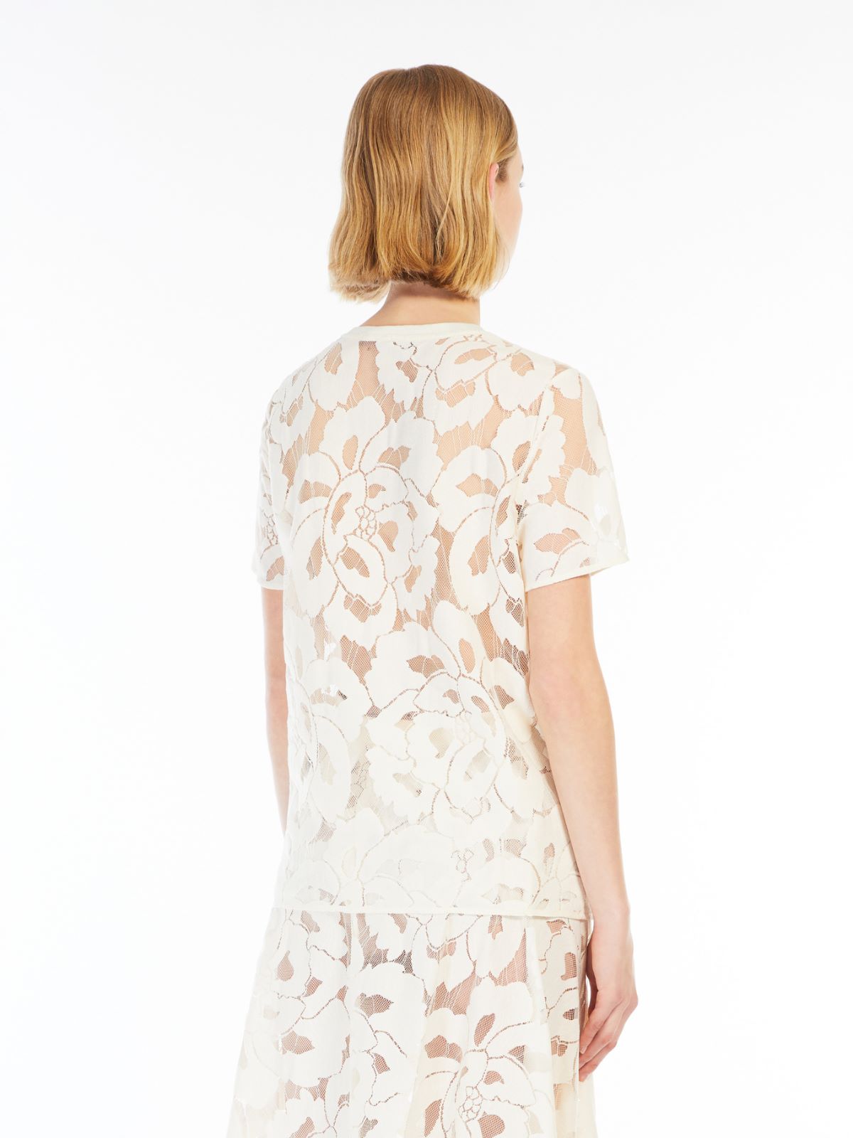 Floral lace T-shirt