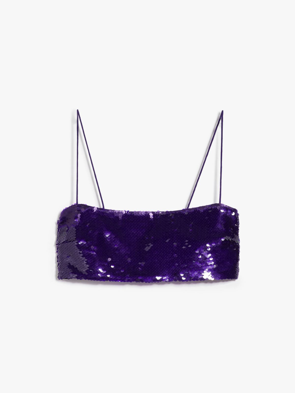 Georgette crop top with sequins