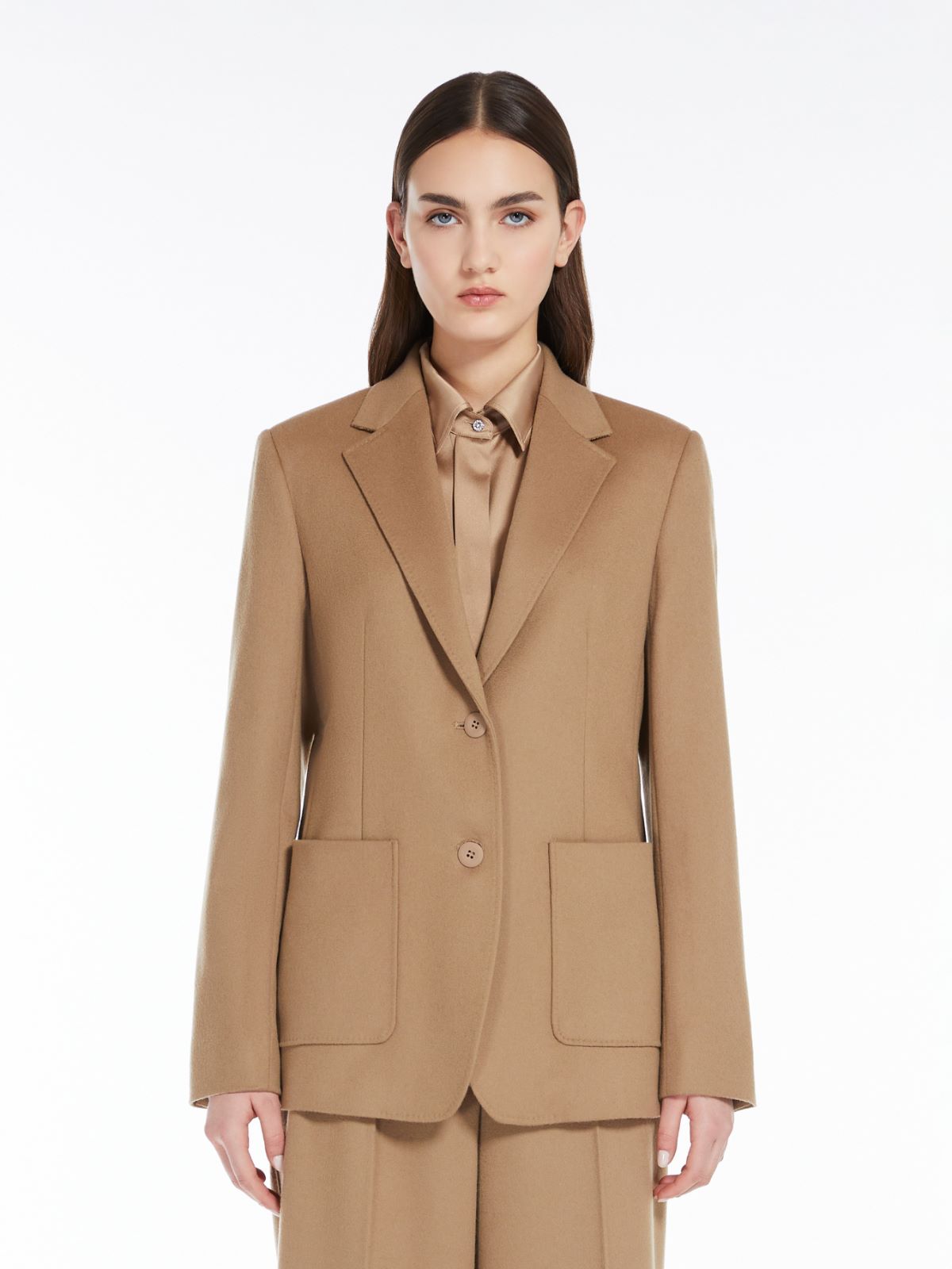 Wool single-breasted jacket