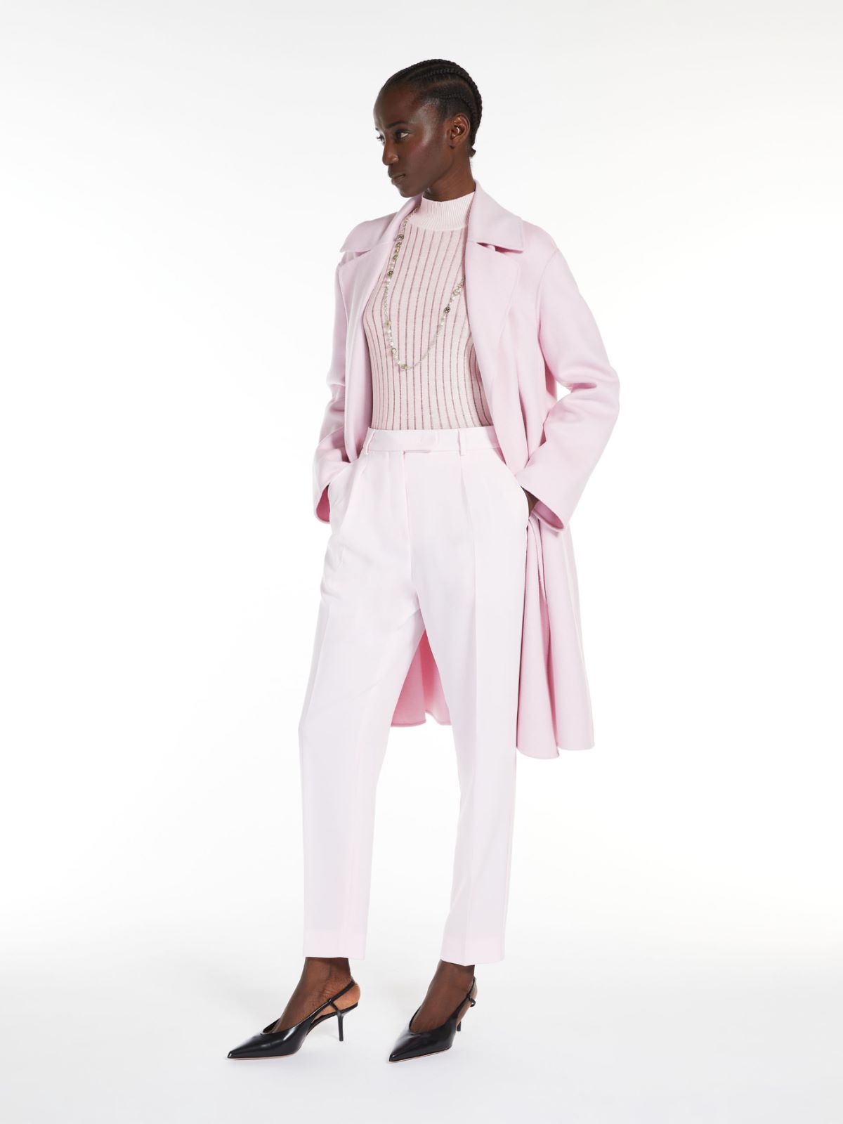 Wool and silk polo neck sweater