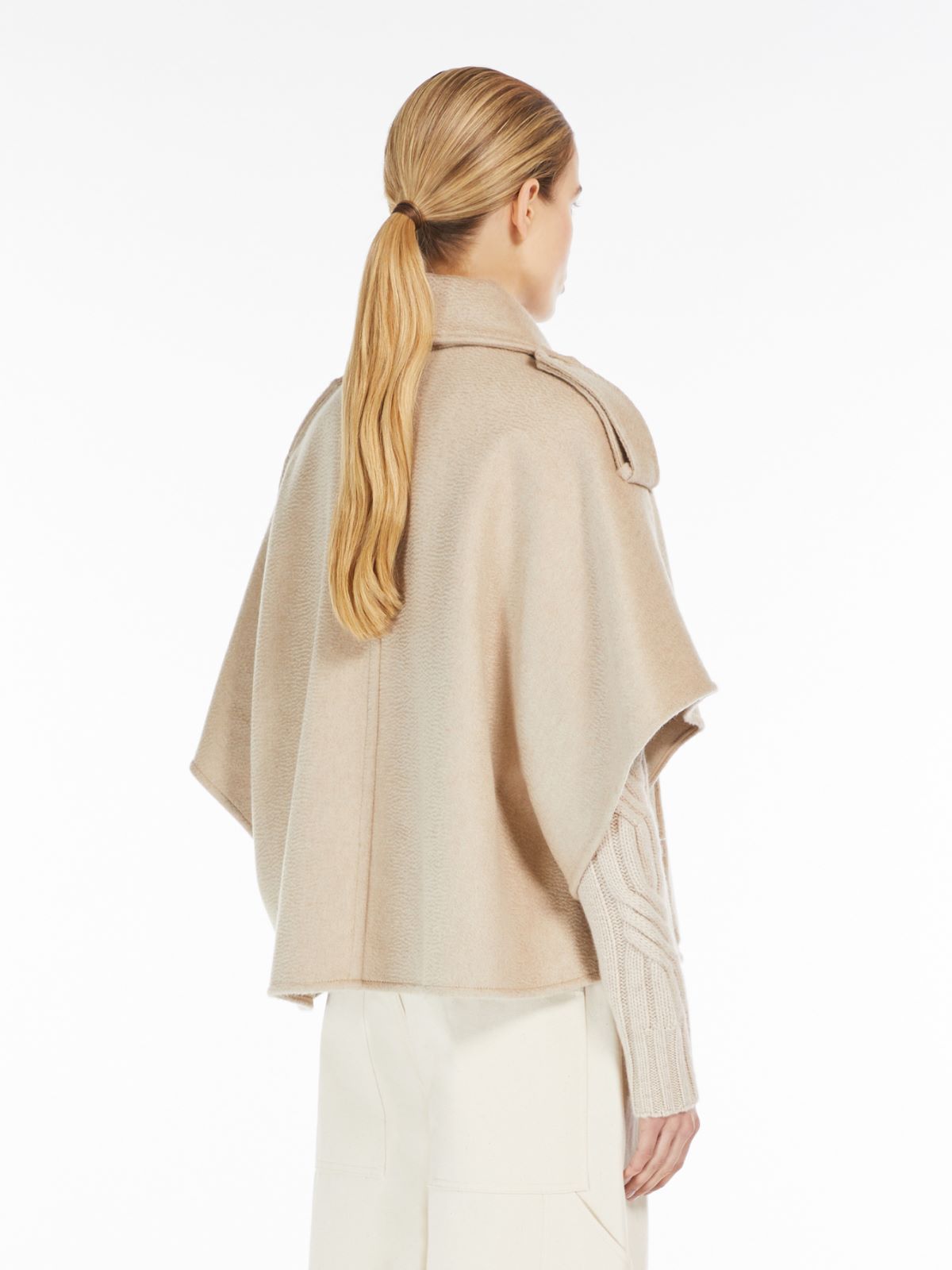 Cashmere trench coat cape