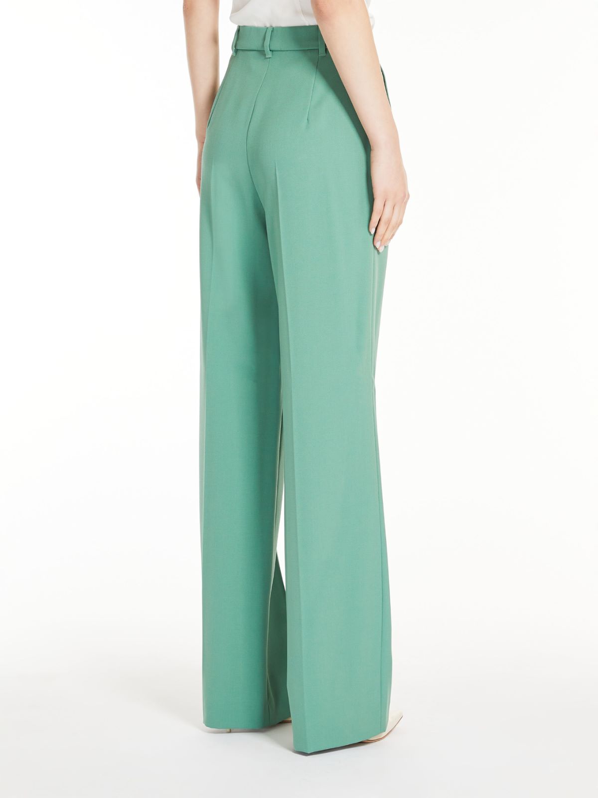 Wool crepe trousers