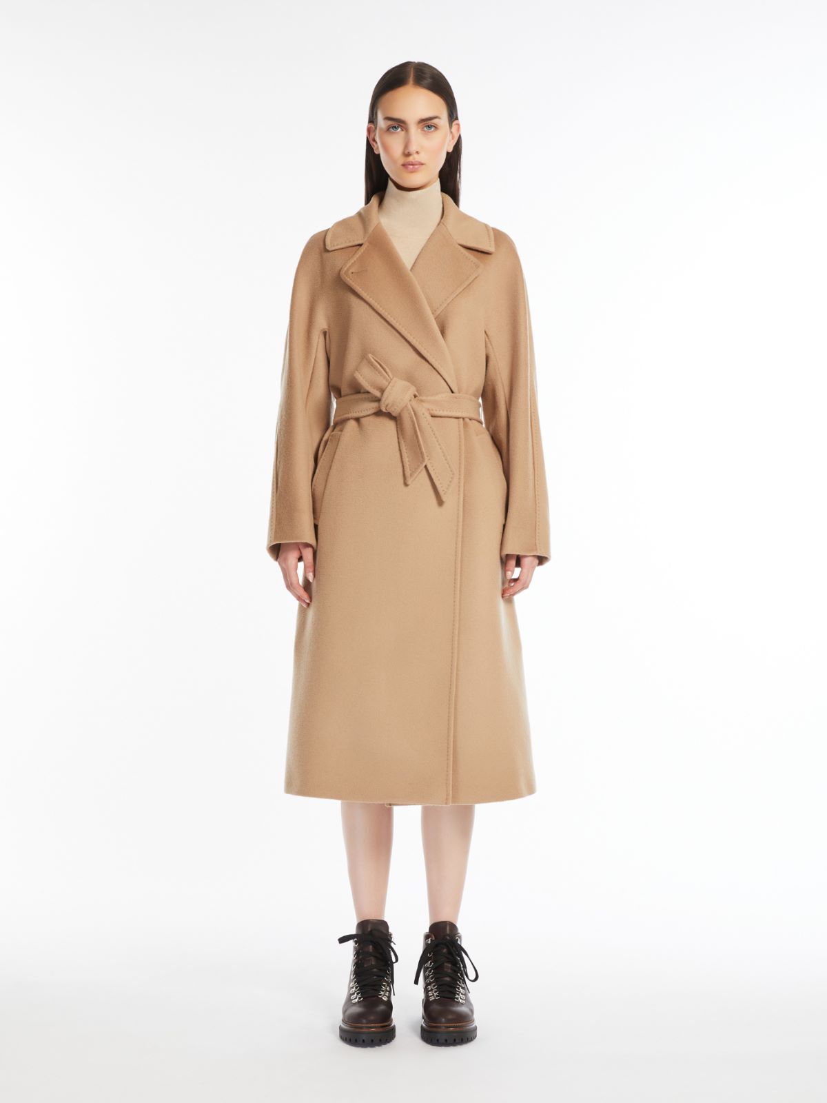 Belted wool coat