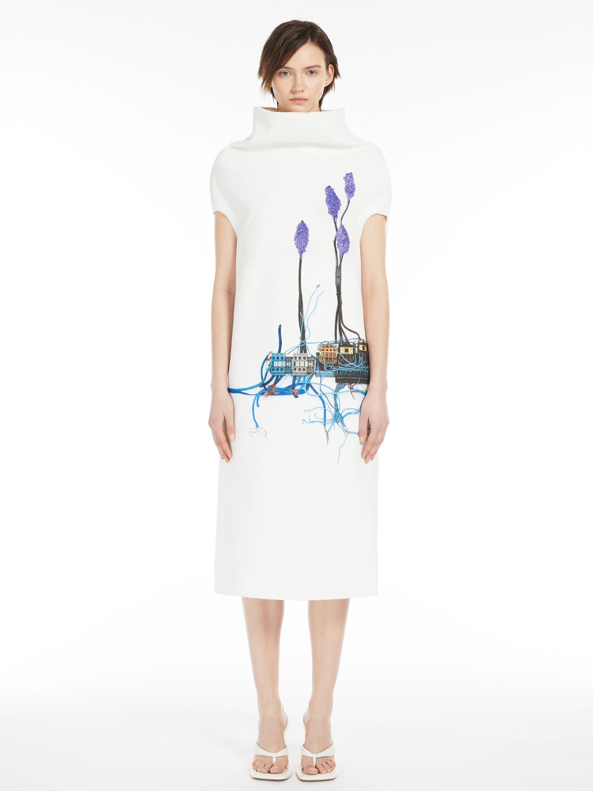 Printed cocoon dress