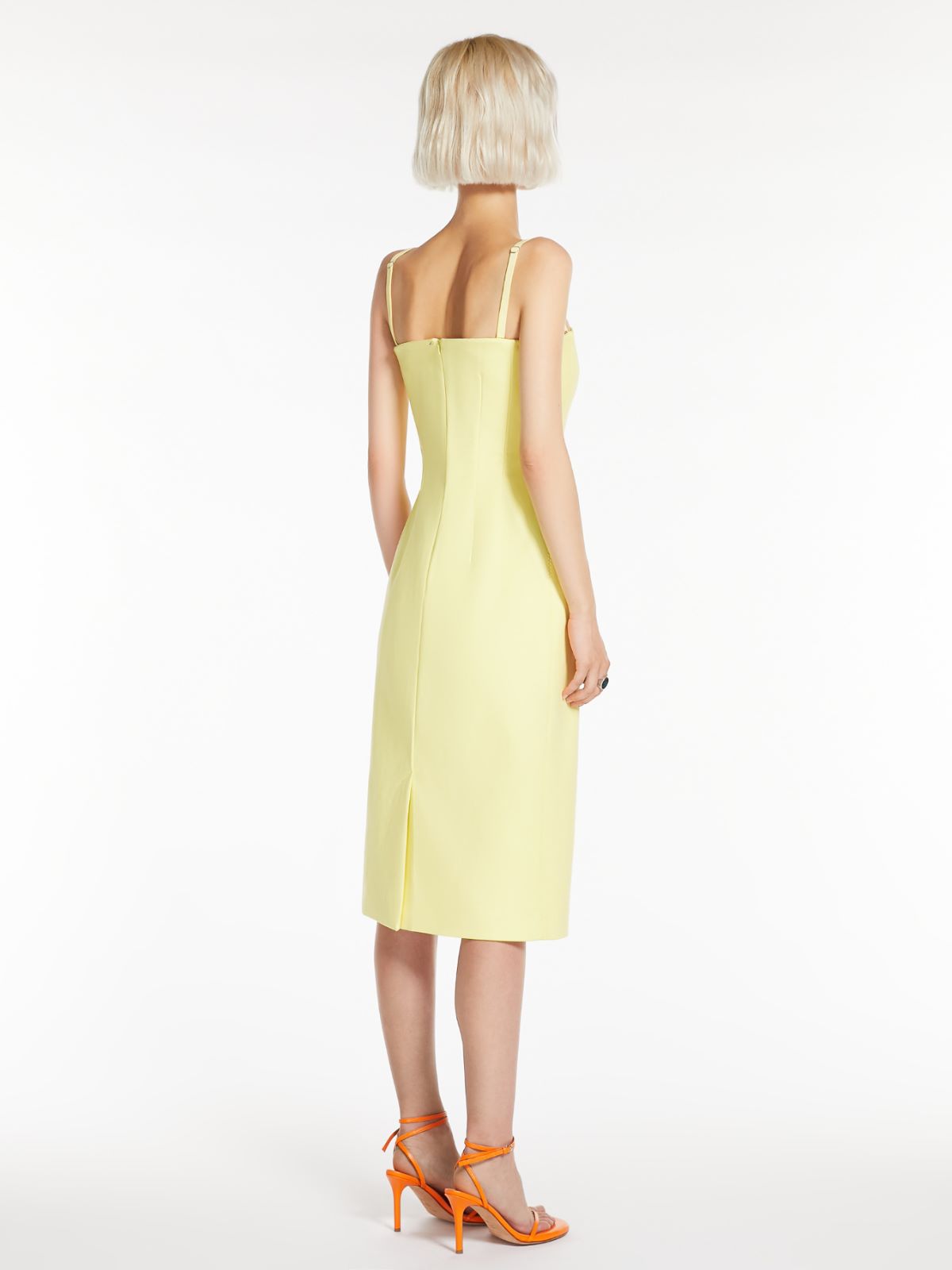 Double-faced cotton bustier dress