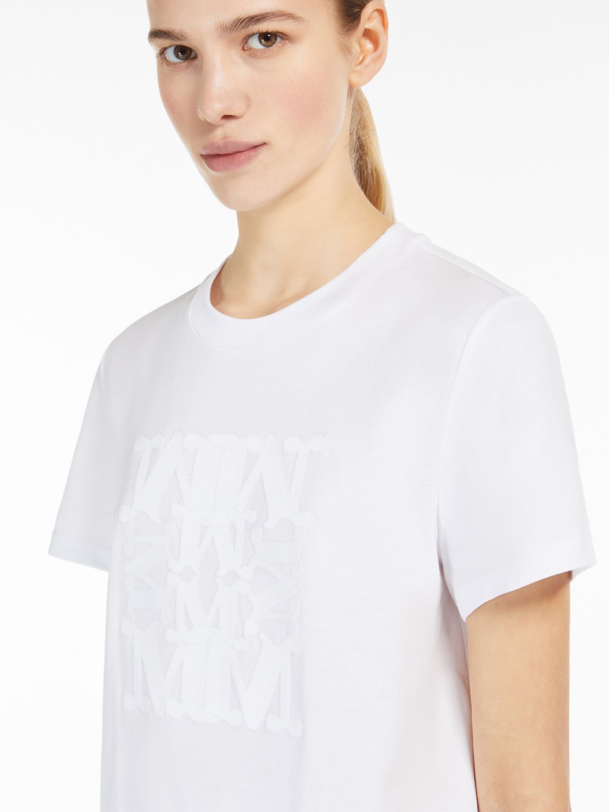 Cotton T-shirt with appliqué