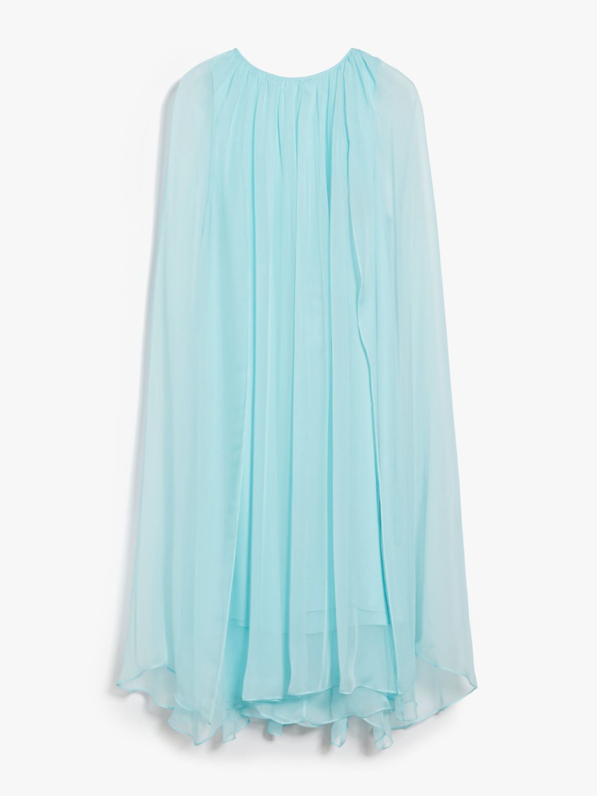 Silk chiffon flared dress