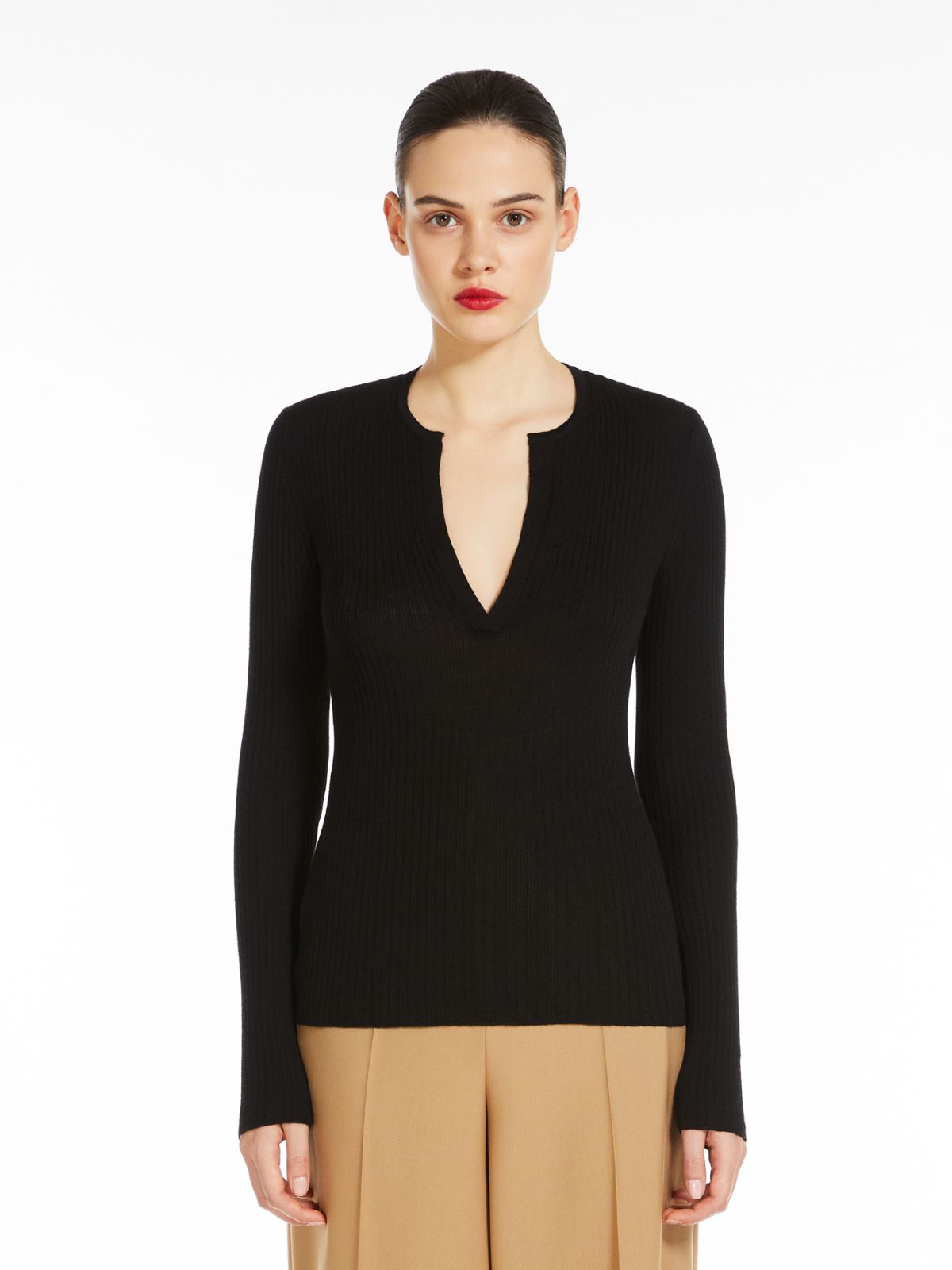 Cashmere and silk jumper