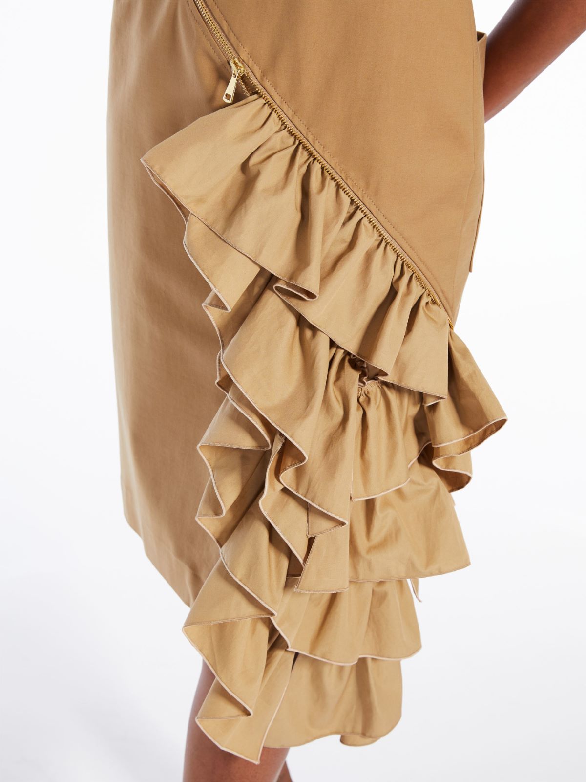 Cotton satin princess-line dress