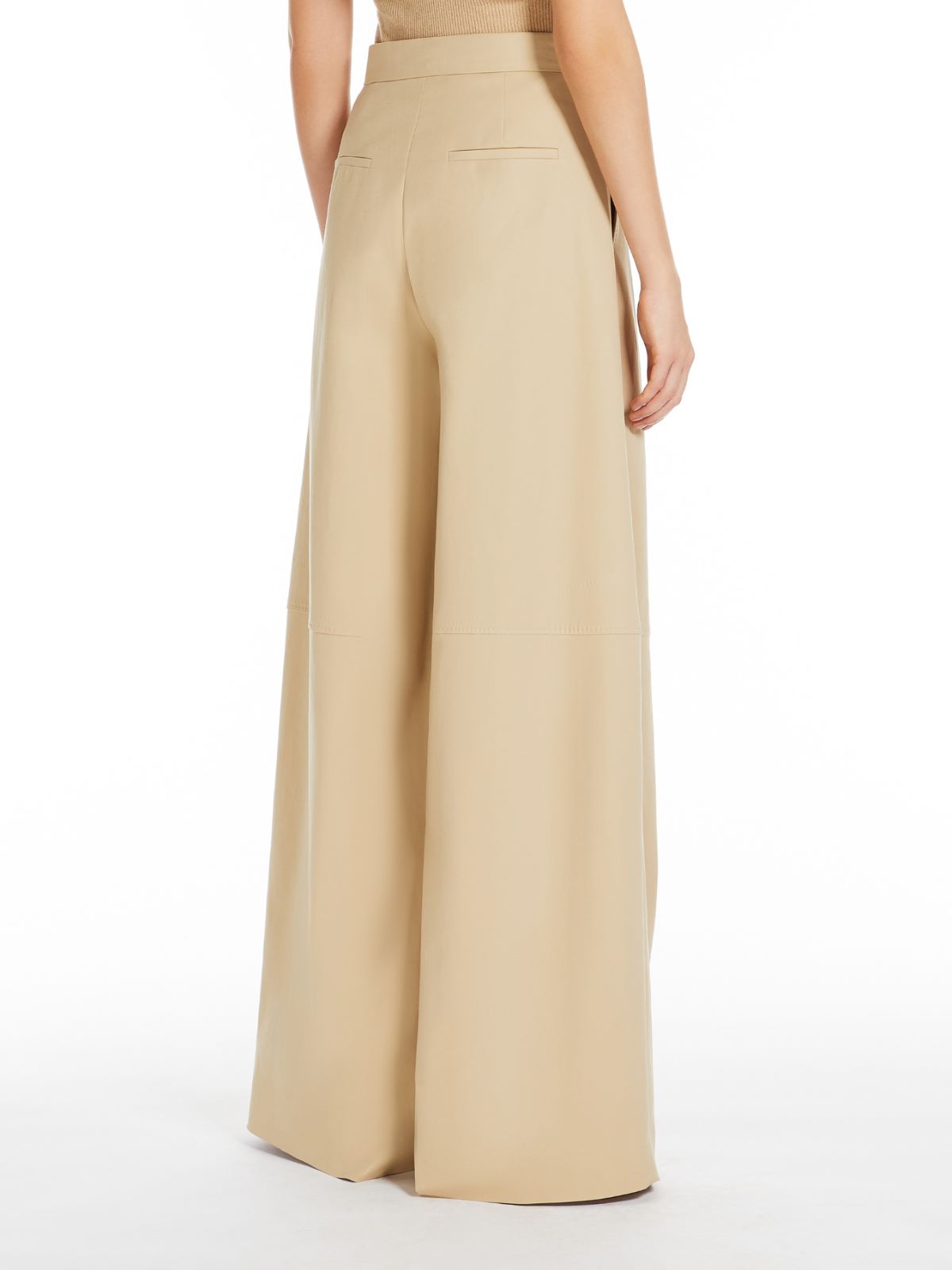 Oversize stretch cotton trousers