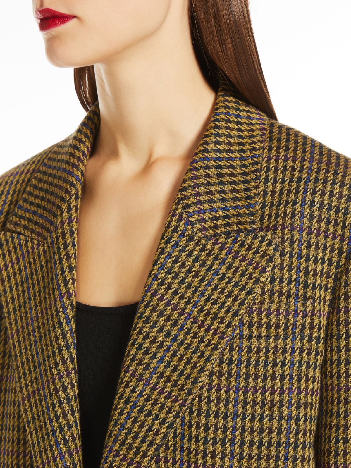 Oversize blazer in wool and cotton
