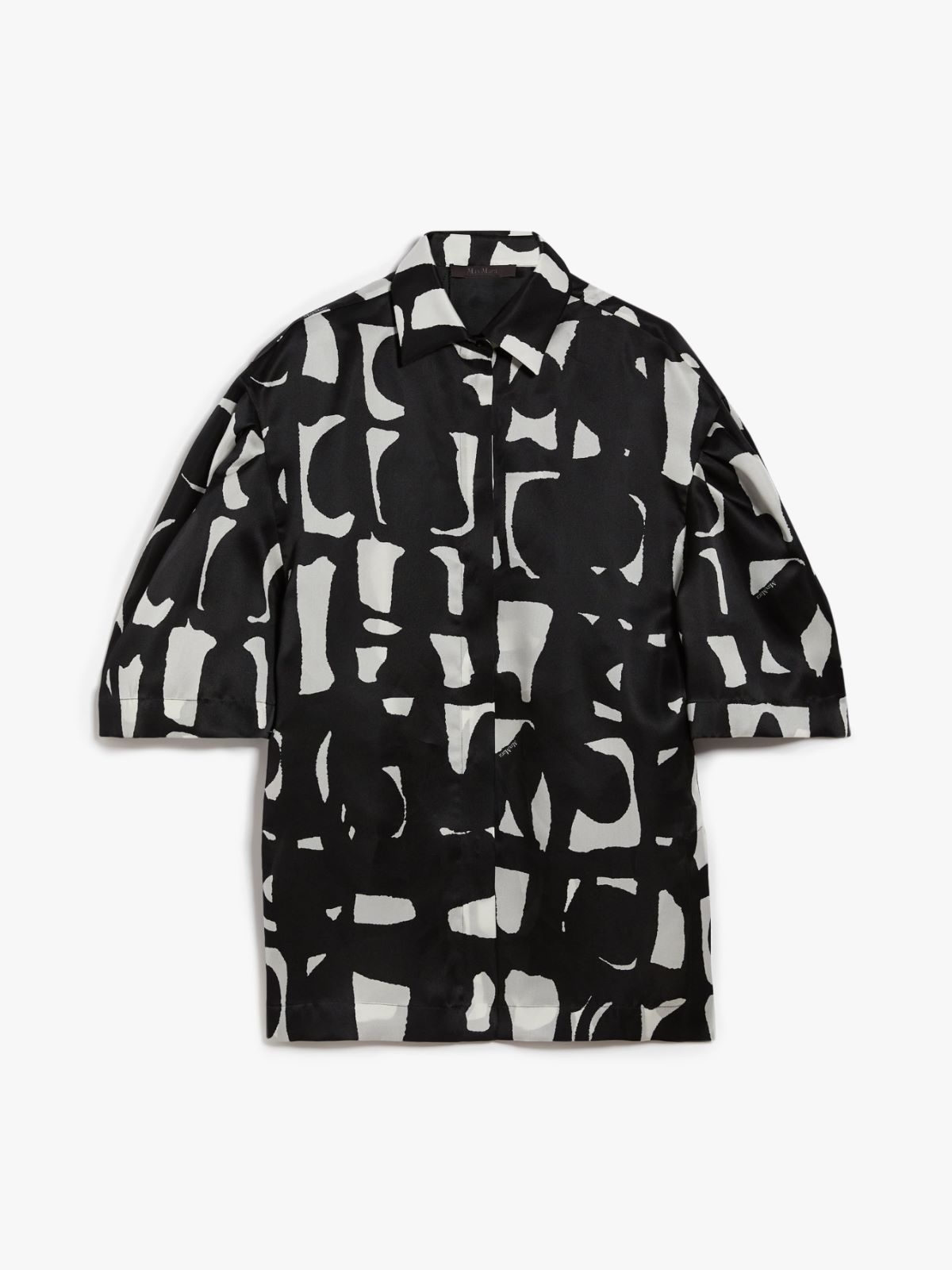 Printed organza shirt