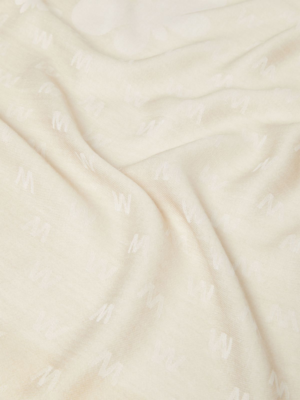 Jacquard-knit viscose and wool shawl