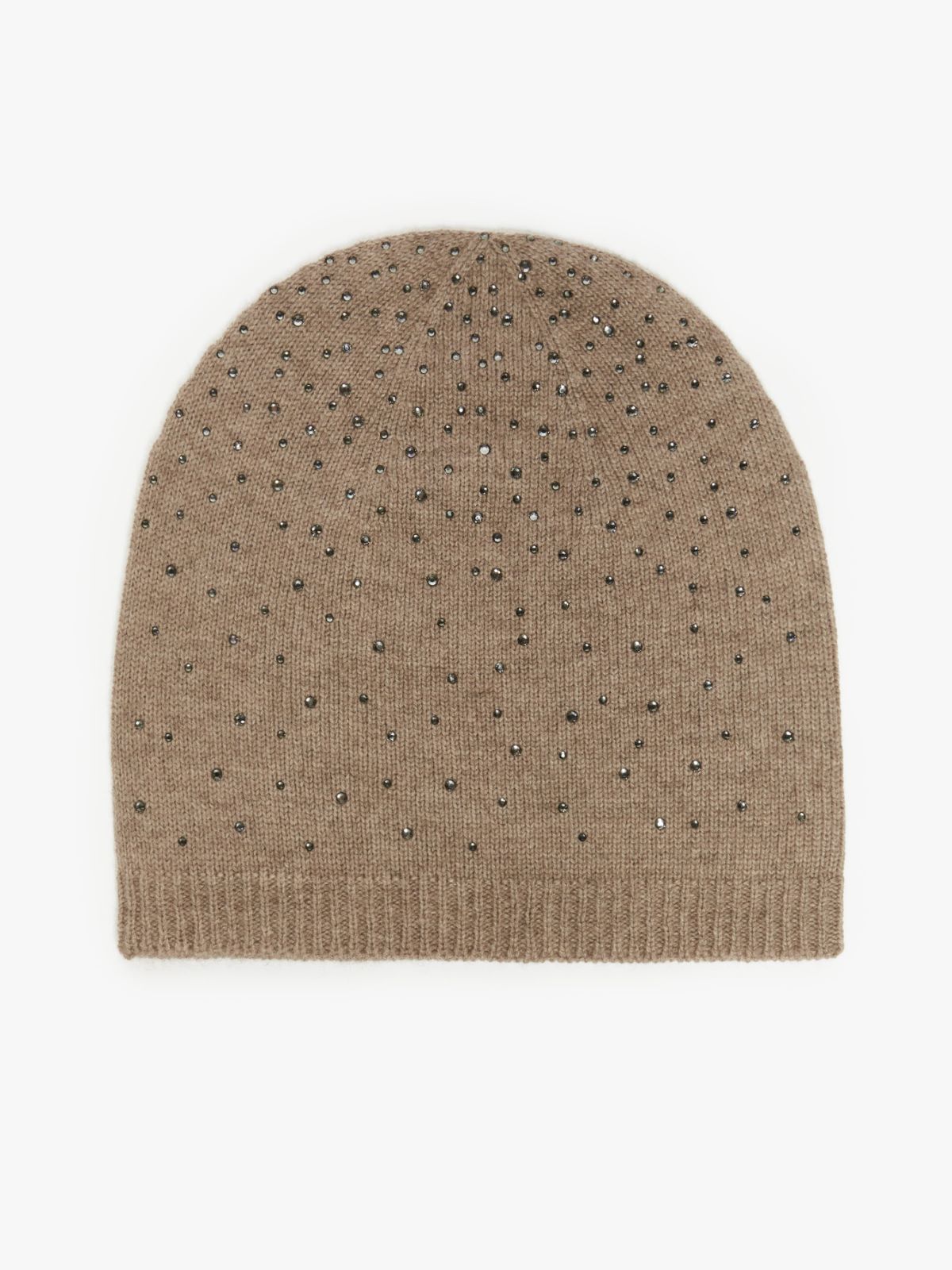 Cashmere and rhinestone beanie