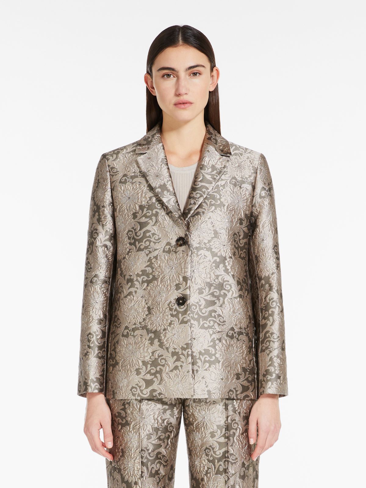 Jacquard silk jacket