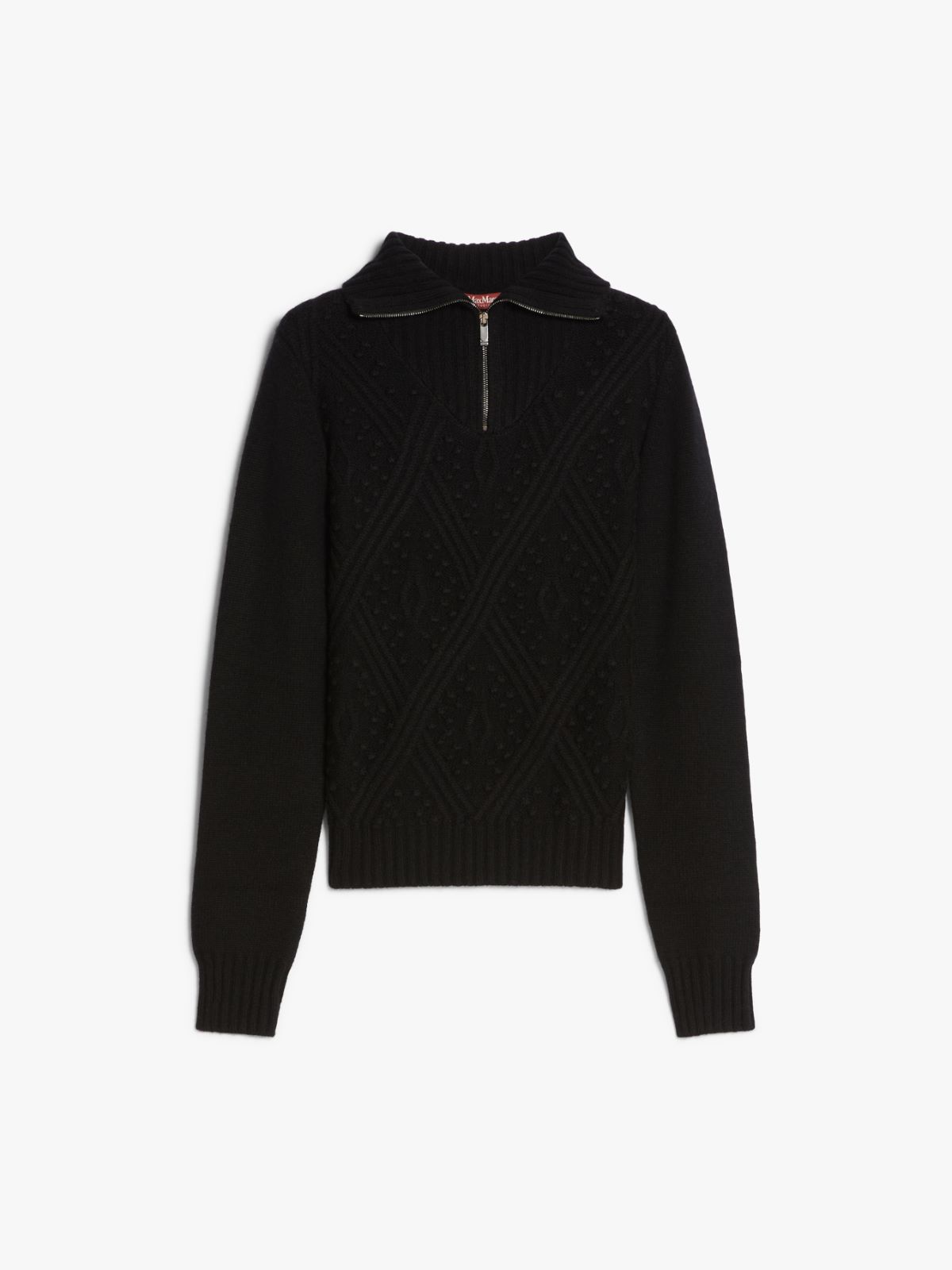 Cashmere-blend jumper with zip