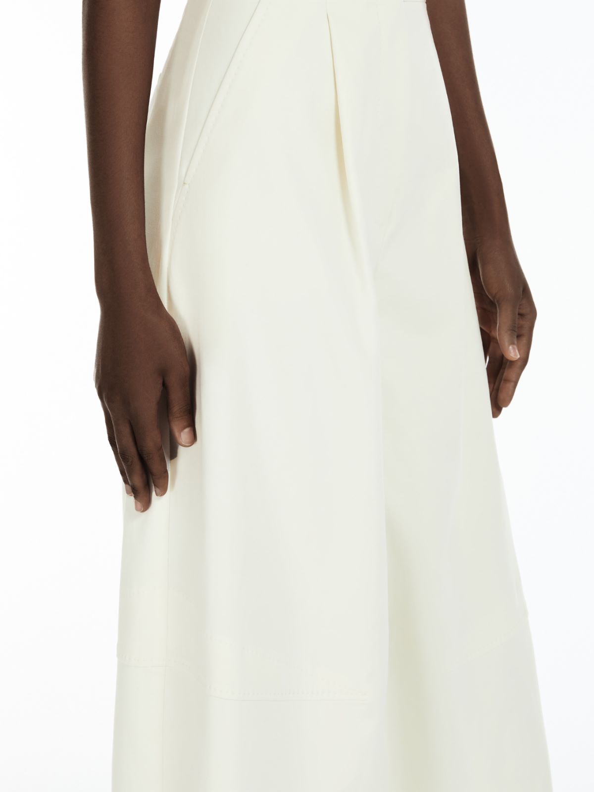 Oversize stretch cotton trousers