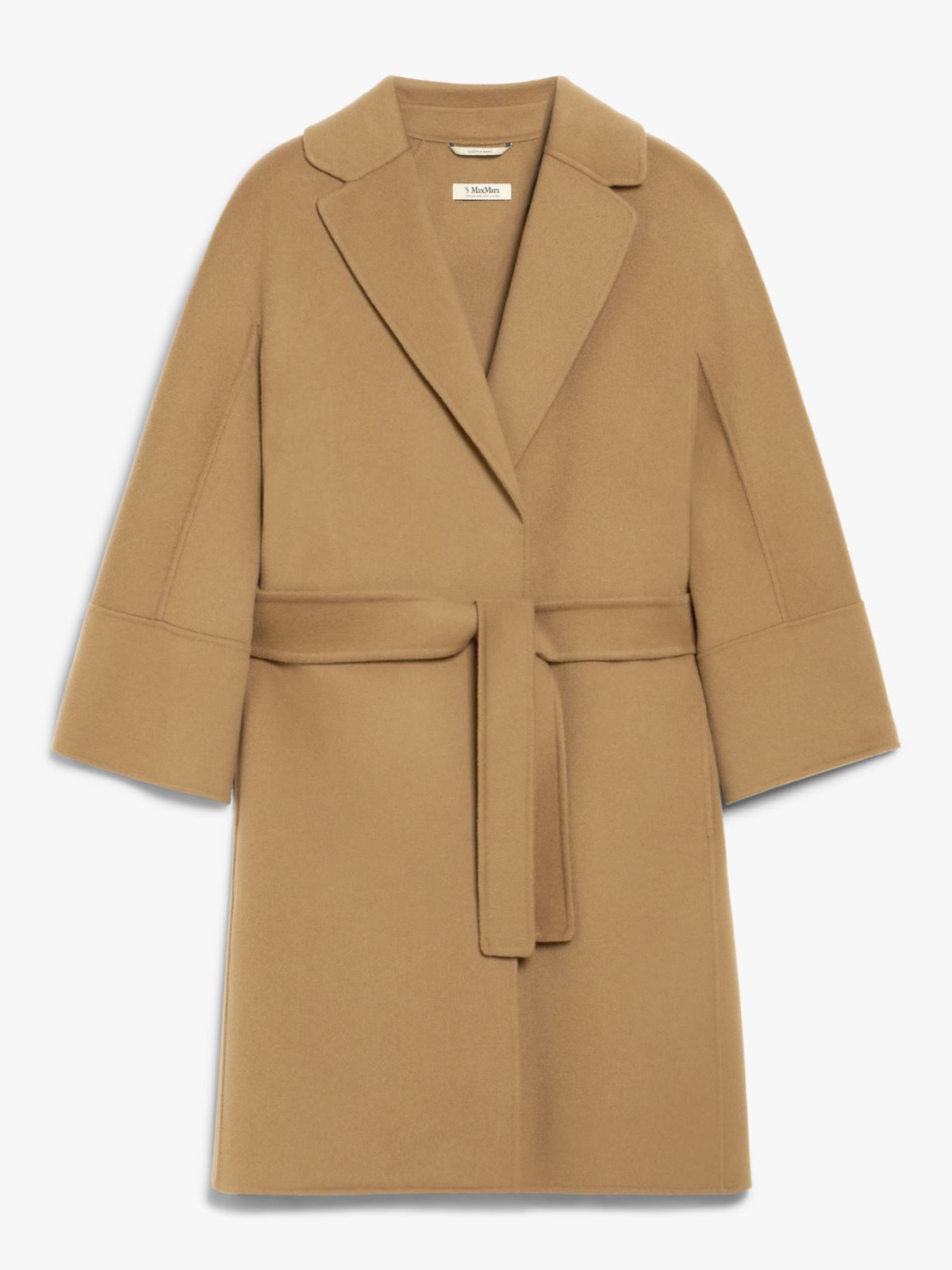 Double-faced short wool coat