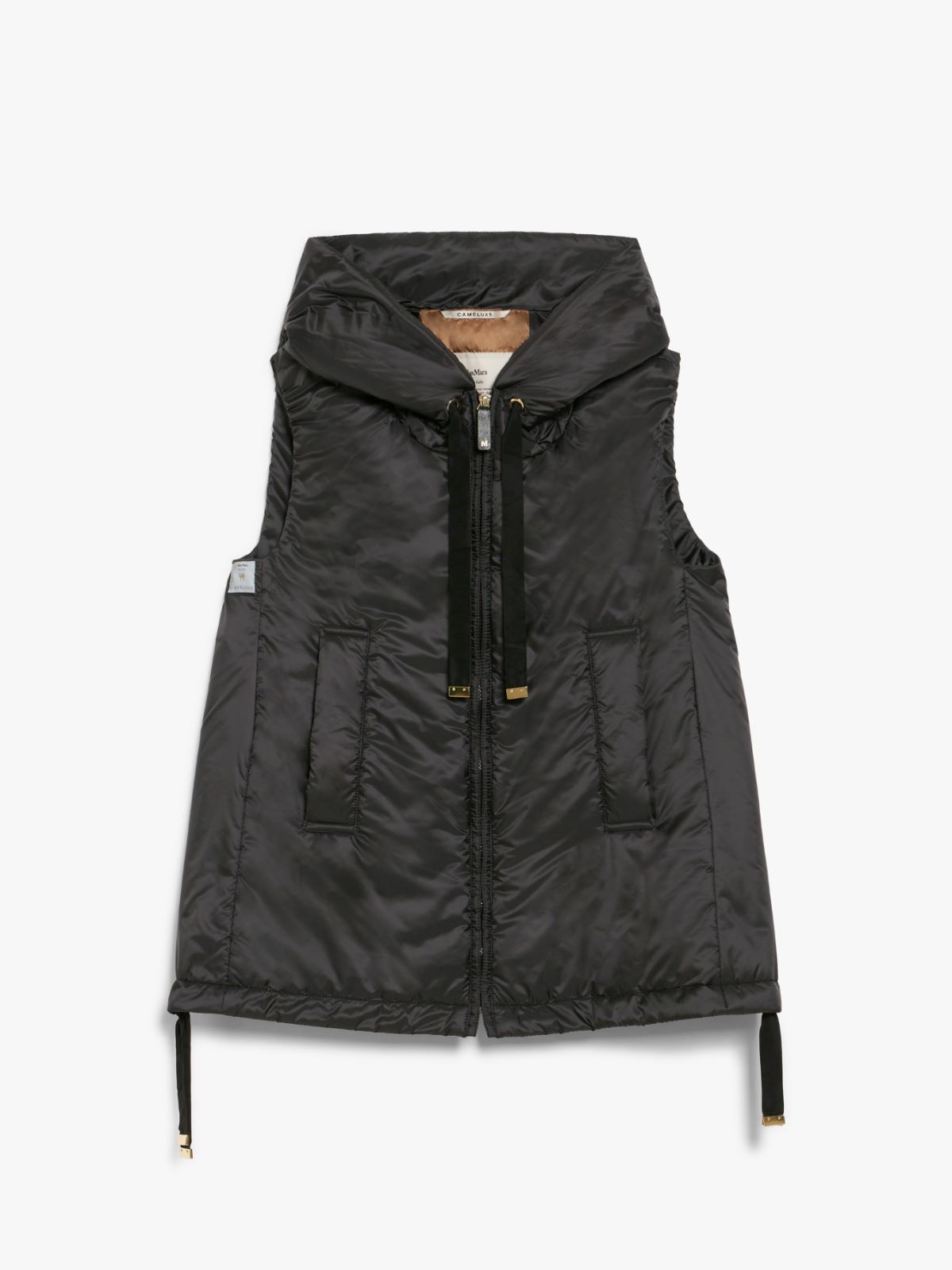Water-repellent technical canvas gilet