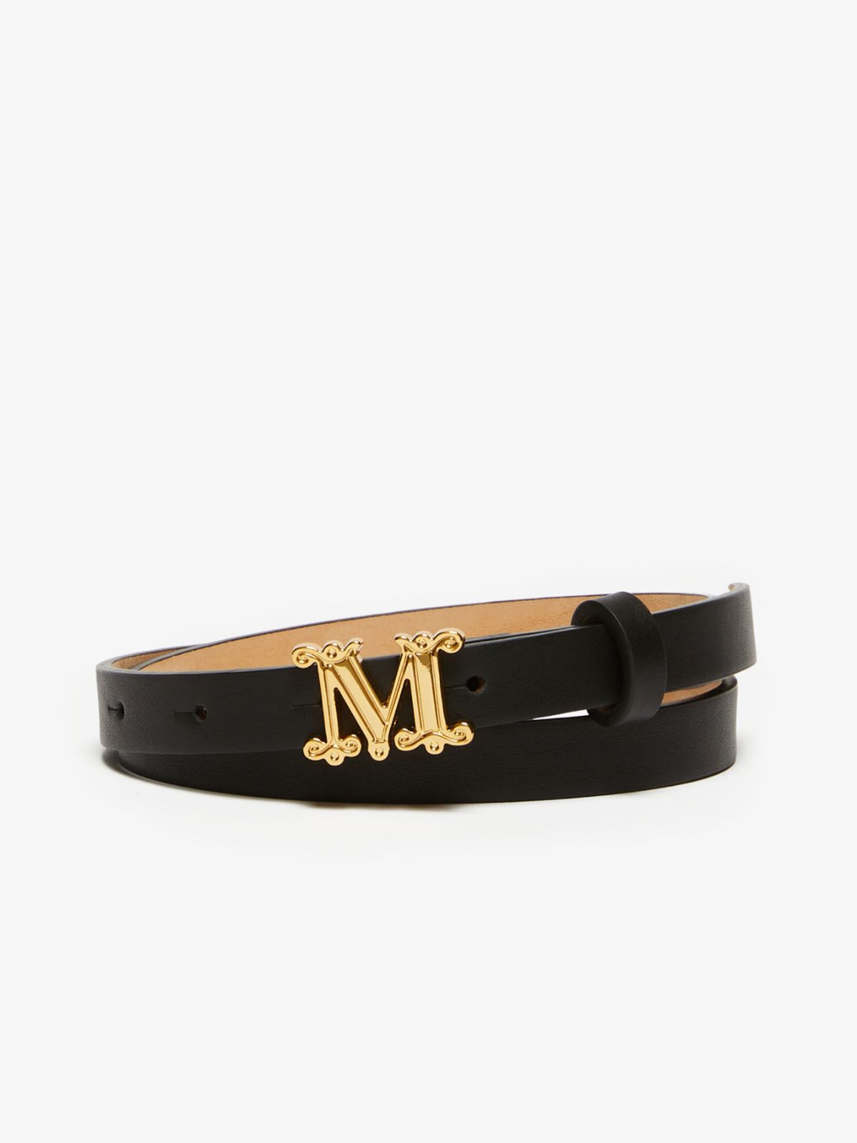 Leather Monogram belt