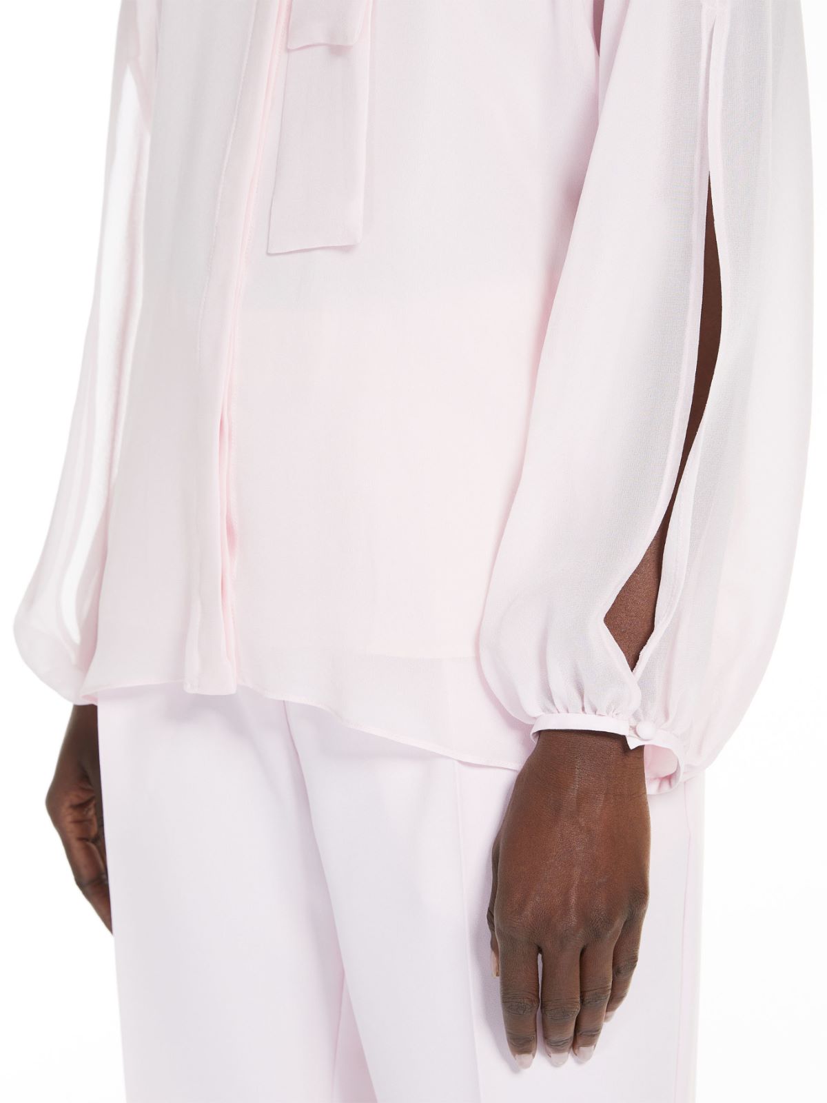 Georgette blouse with bow