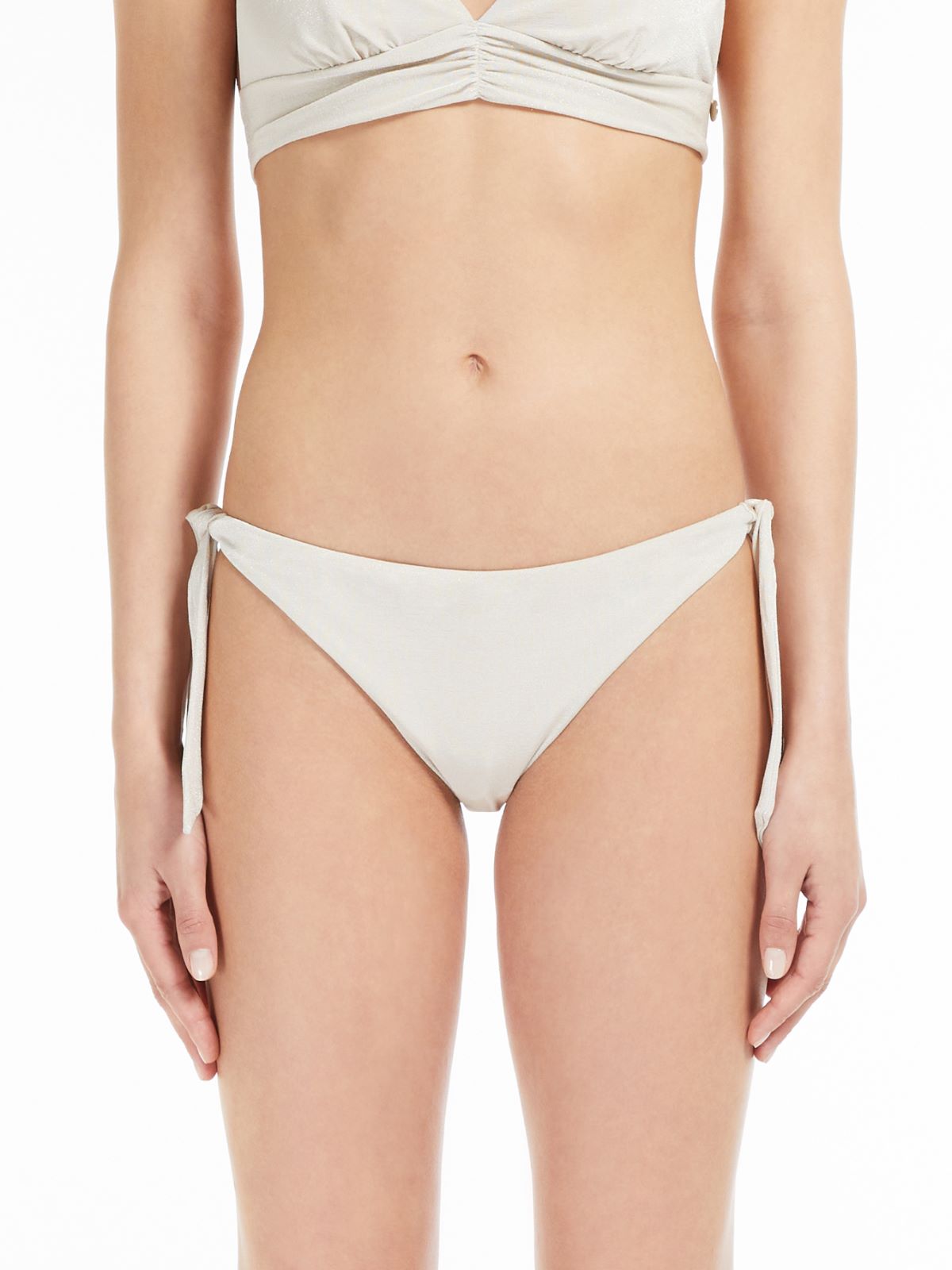 Jersey and lurex bikini bottoms