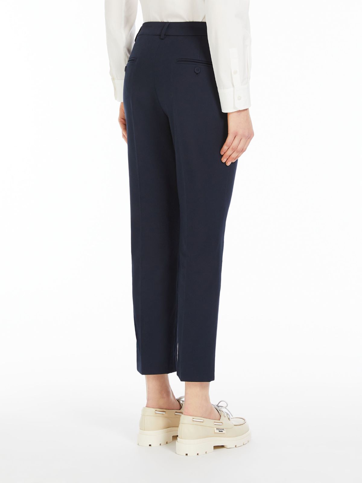 Stretch cotton cigarette trousers