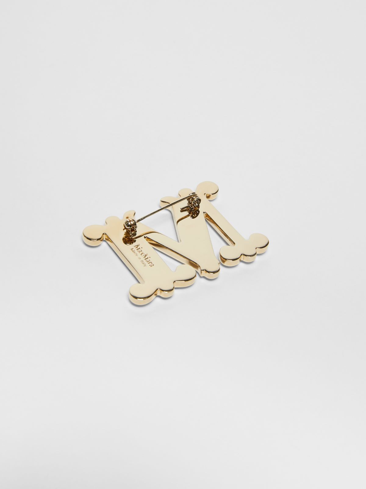 Monogram brooch with crystals