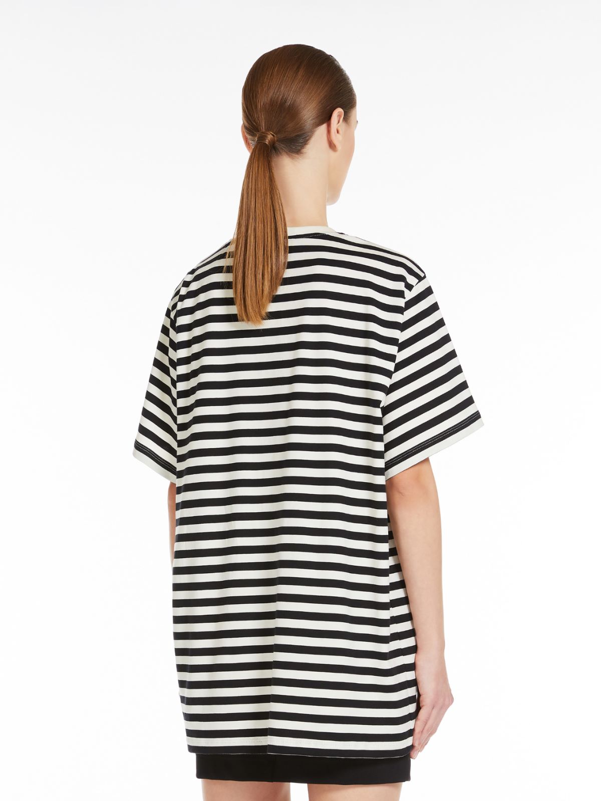 Oversized striped cotton T-shirt