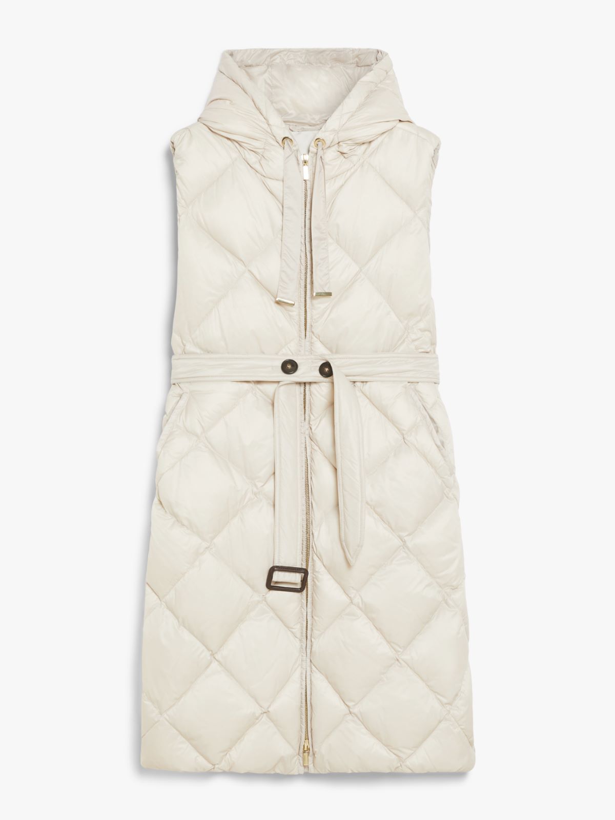 Water-repellent midi gilet