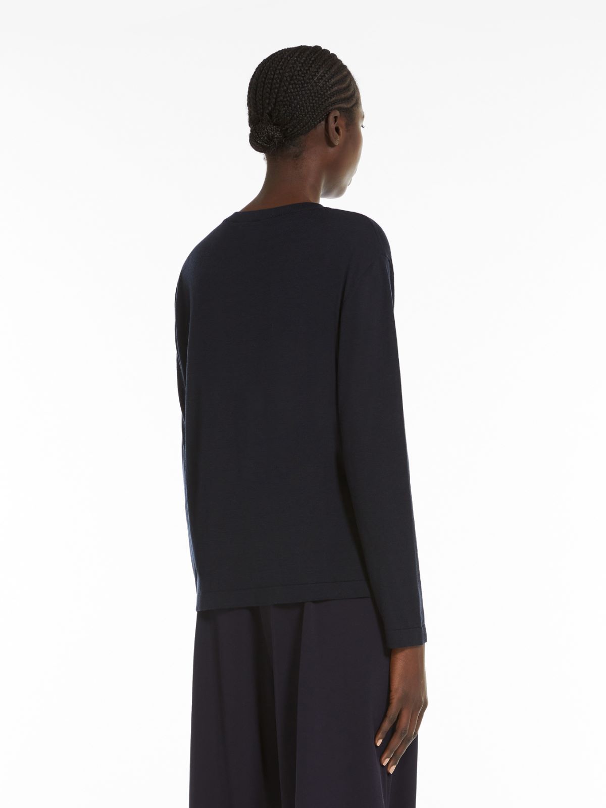 Silk and cotton yarn jumper