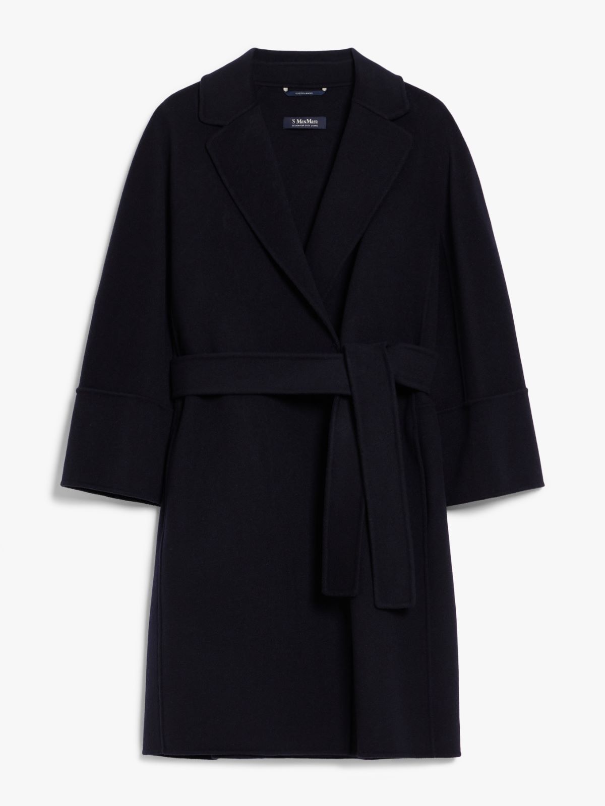 Double-faced short wool coat