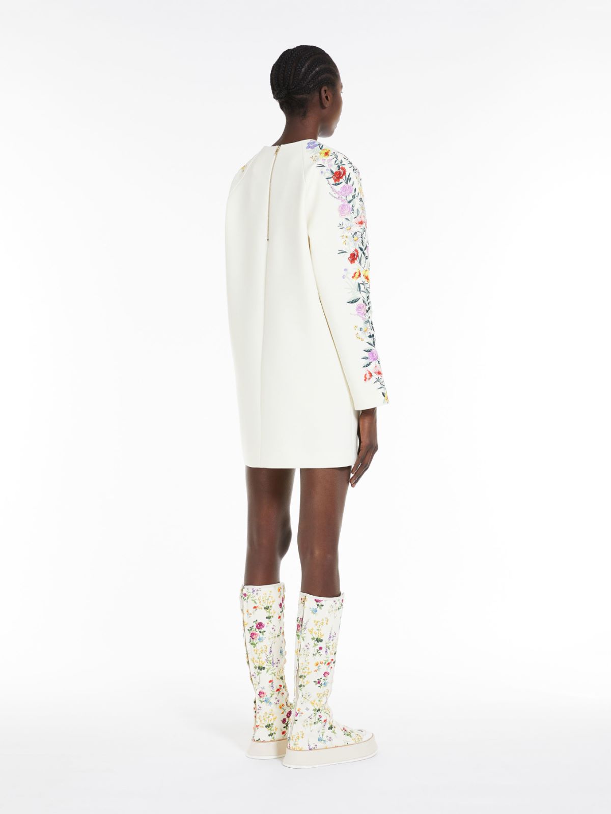 Wool crêpe mini dress